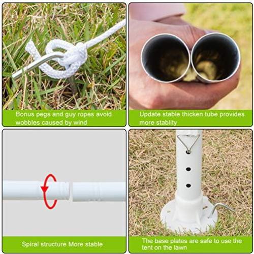 Carpa de Fiesta Genérica 3x3m Blanca Impermeable para Eventos