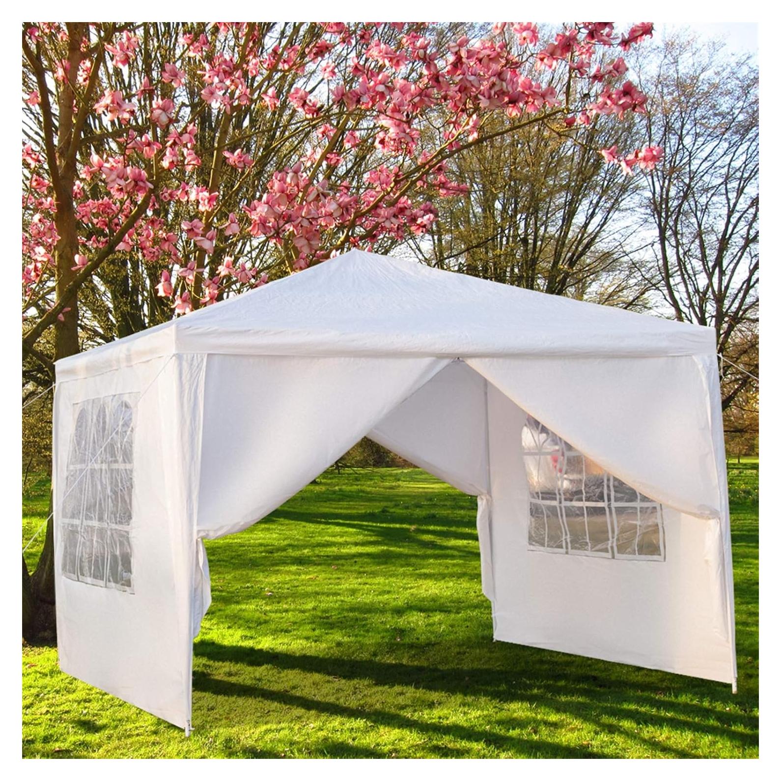 Carpa 3x3m ACLULION Blanca con 4 Paredes para Eventos