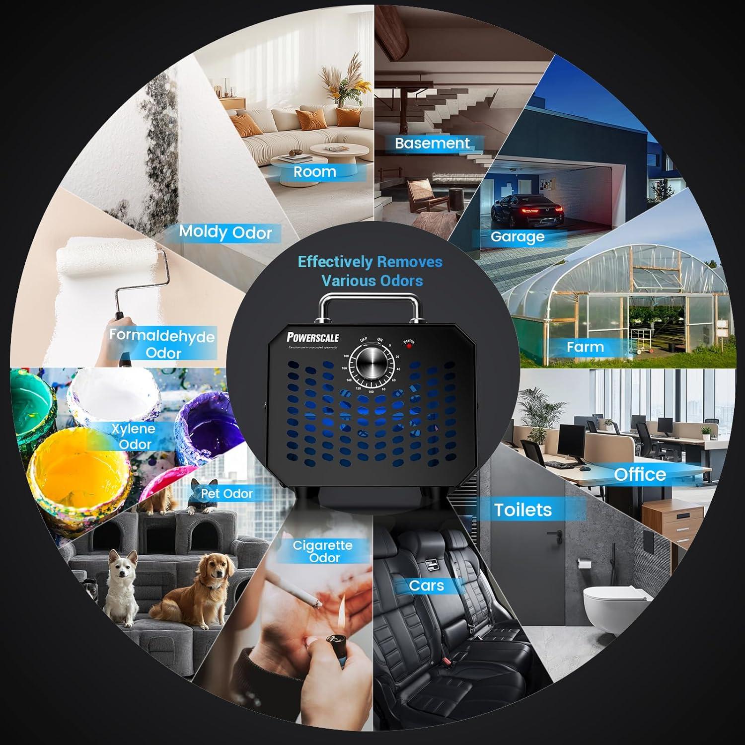 Generador de Ozono PowerScale OZA1 60,000 mg/h Compacto