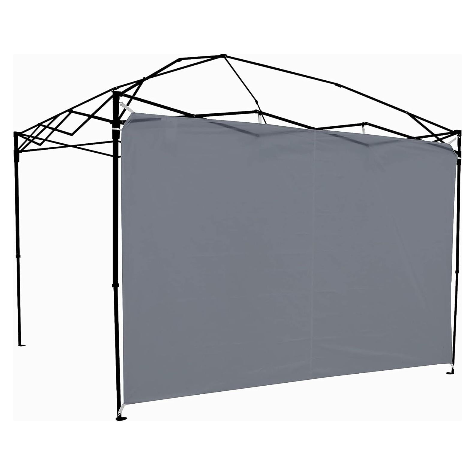 Sun Wall / Shade Wall Sidewall for 10 x 10' Straight Leg Gazebo / Canopy / Tent, Dark Grey (Sun Wall Accessory Only. Gazebo Not Included.)