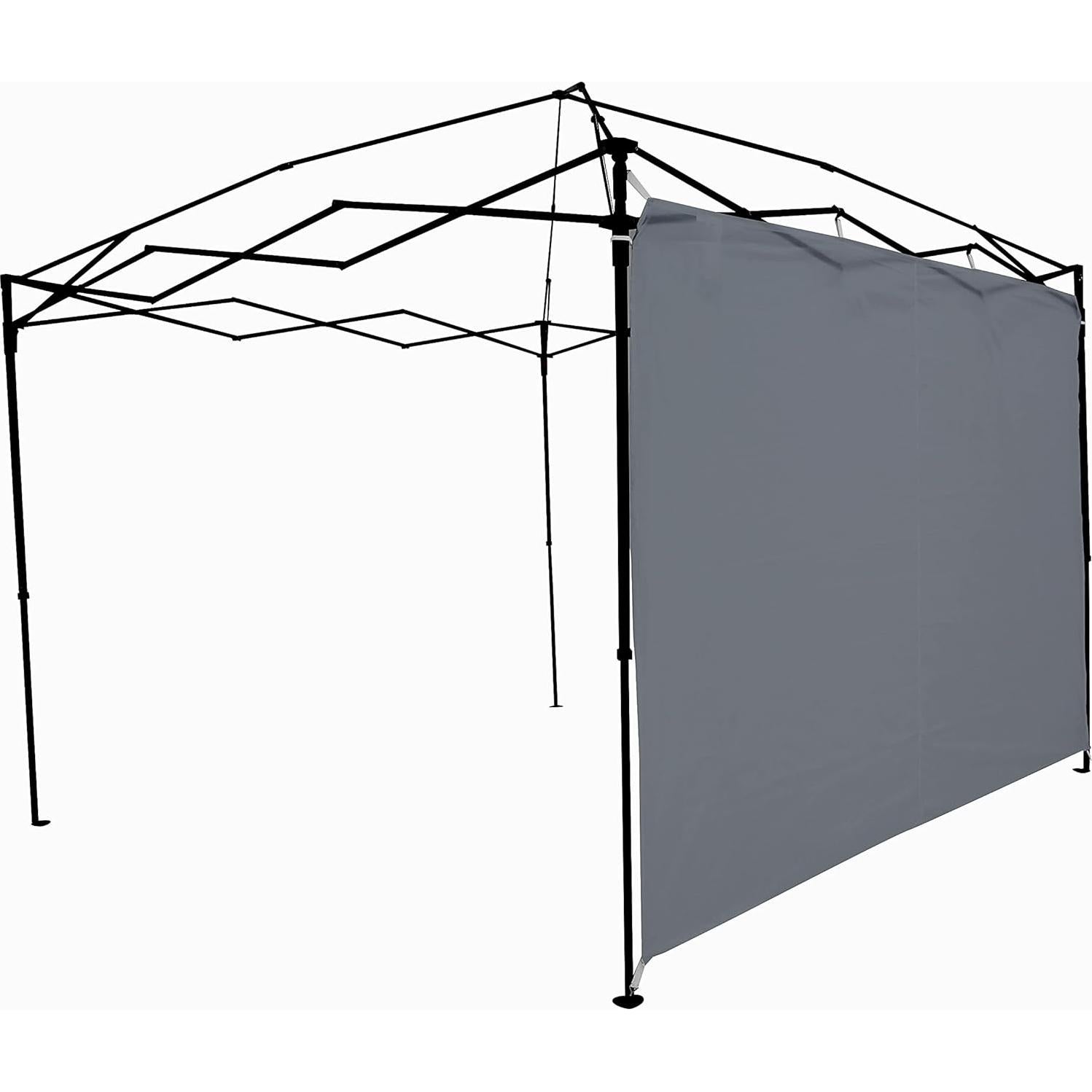 Sun Wall / Shade Wall Sidewall for 10 x 10' Straight Leg Gazebo / Canopy / Tent, Dark Grey (Sun Wall Accessory Only. Gazebo Not Included.)