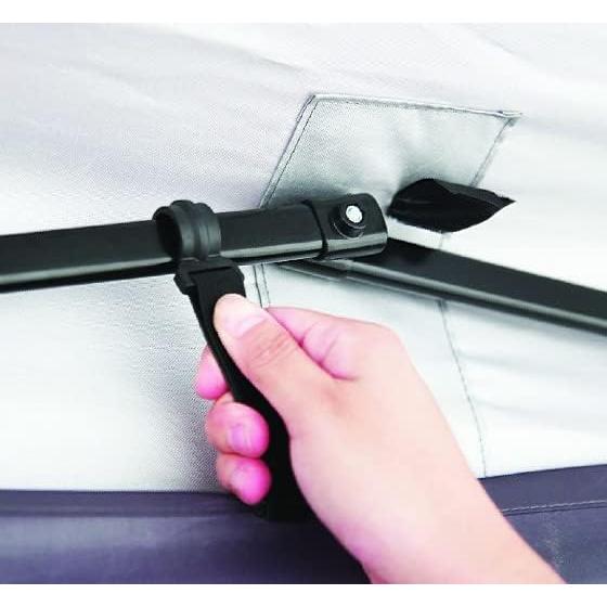 Sun Wall / Shade Wall Sidewall for 10 x 10' Straight Leg Gazebo / Canopy / Tent, Dark Grey (Sun Wall Accessory Only. Gazebo Not Included.)