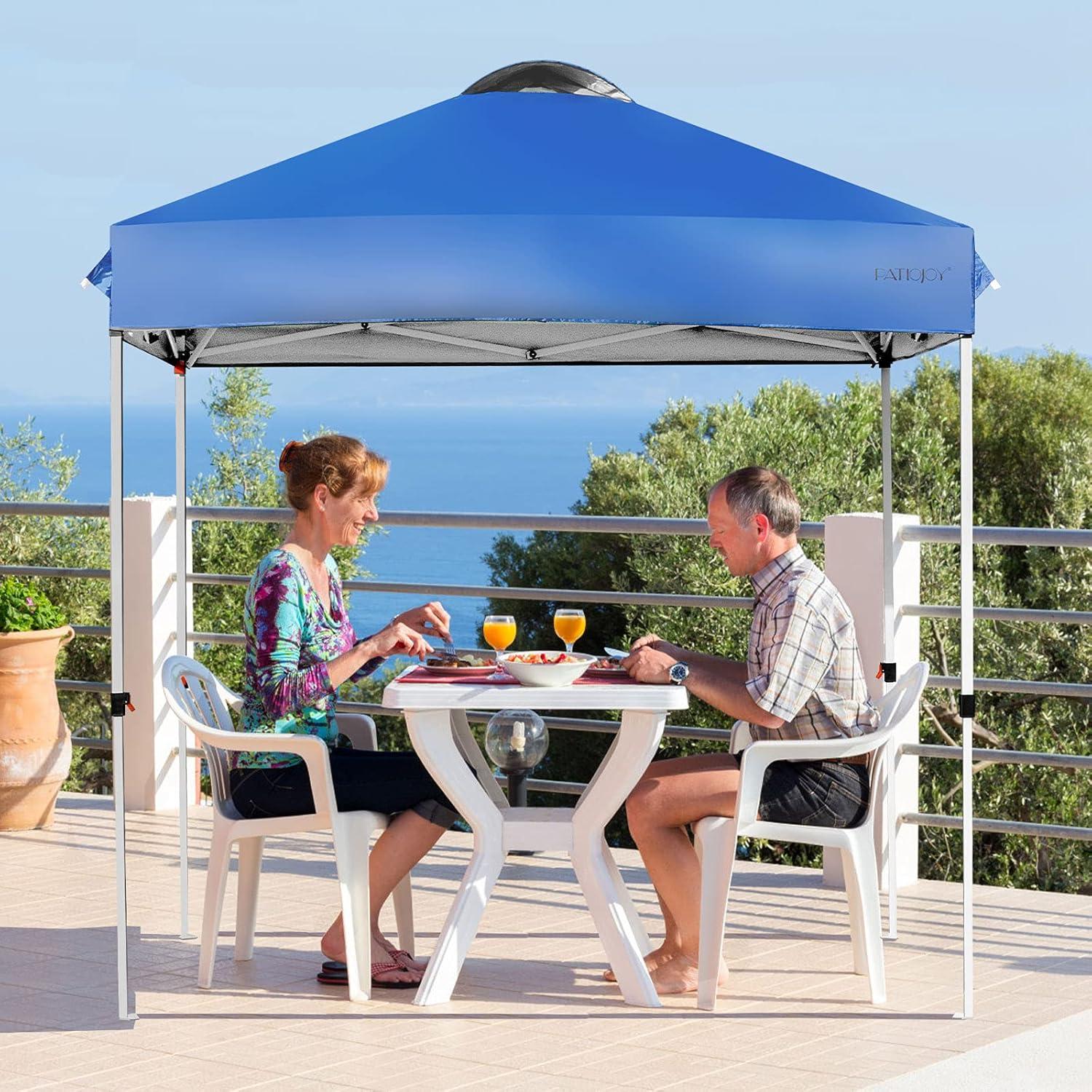 Carpa Plegable Tangkula 2x2m Ajustable Azul Impermeable