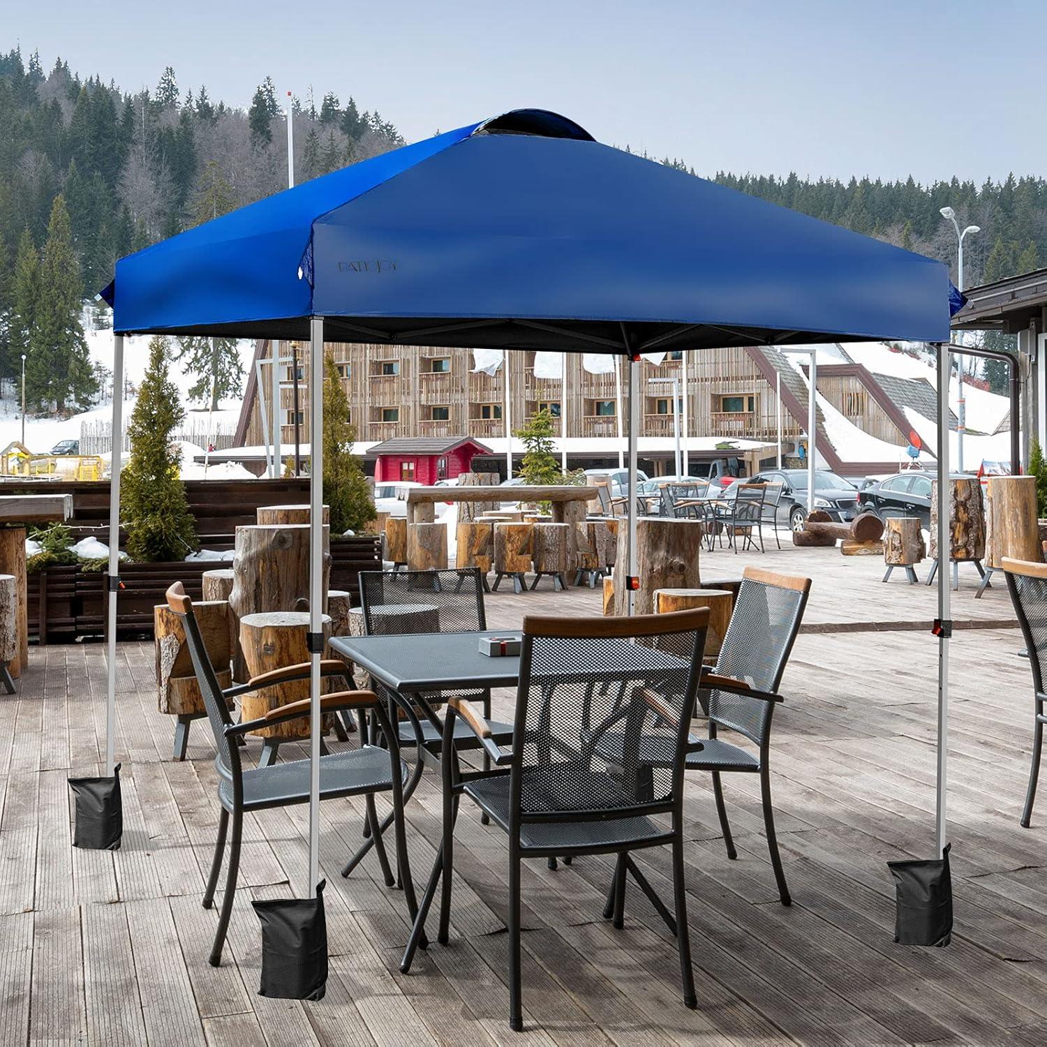 Carpa Plegable Tangkula 2x2m Ajustable Azul Impermeable