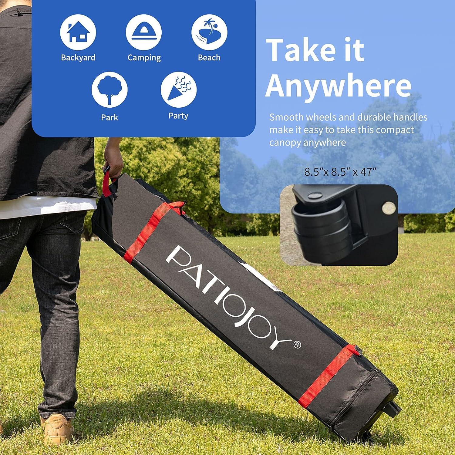 Carpa Plegable Tangkula 2x2m Ajustable Azul Impermeable