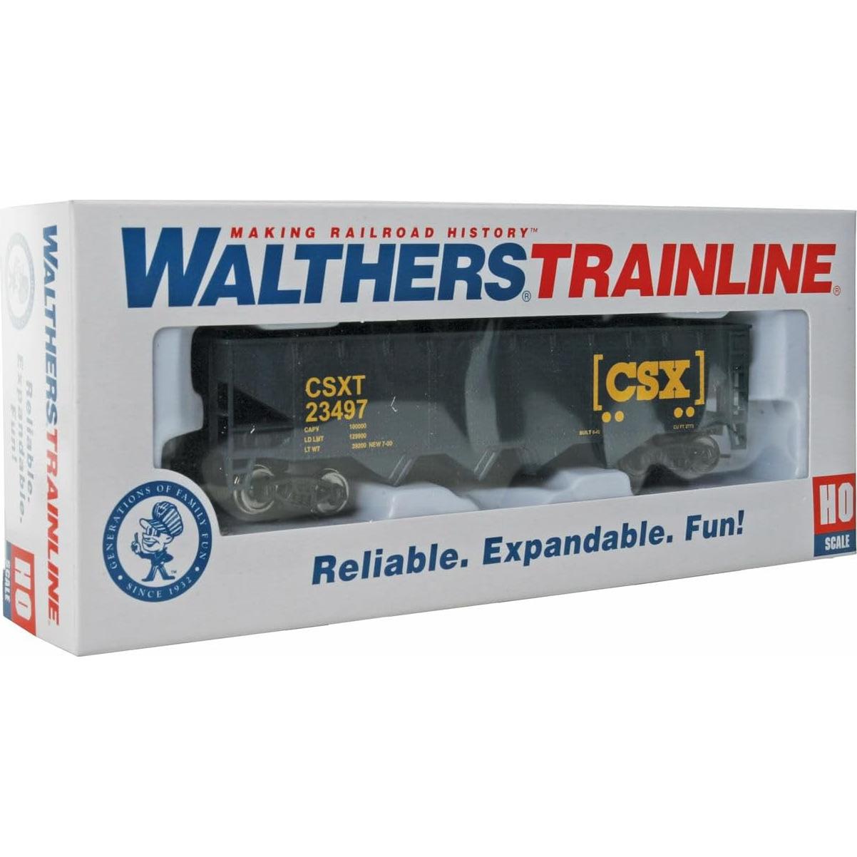 Vagón Volcador Offset Walthers HO CSX 109,5 g Detalles Realistas