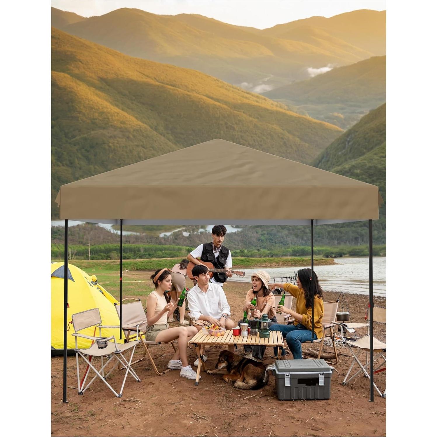 Carpa Instantánea Portátil GOCAPTAIN 3x3m con Paredes Laterales