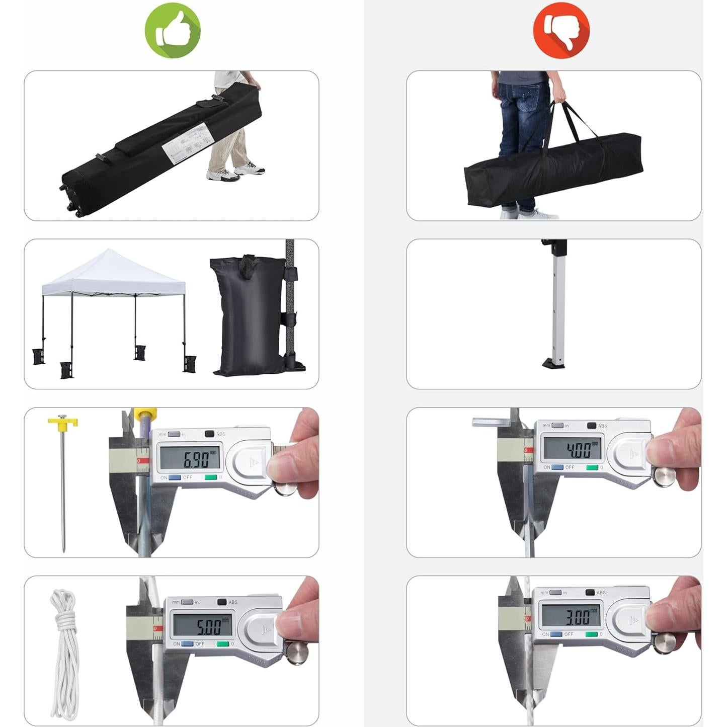 Topeakmart 10x10 Pop-up Canopy Tent, Event Tent Commercial Instant Canopy, Instant Metal Frame Gazebo Outdoor Tent Instant Shelter for Camping, Wedding, Picnic, Commercial uses - White