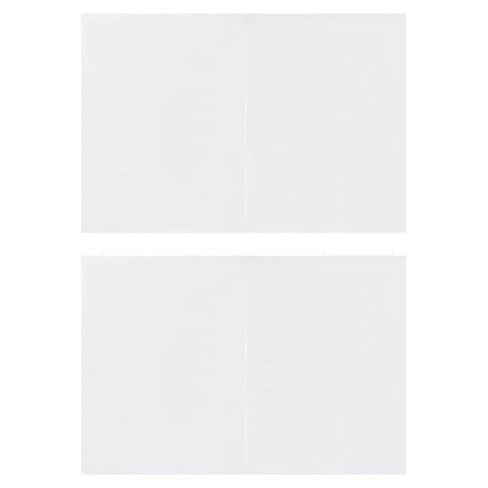 Pared Lateral para Carpa de Fiesta MNISDFL 2 Piezas PE Blanca