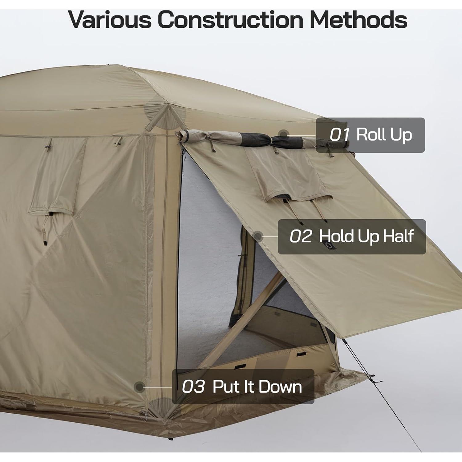 Tienda Gazebo Plegable NatureNook 3.66x3.66m para 8 Personas