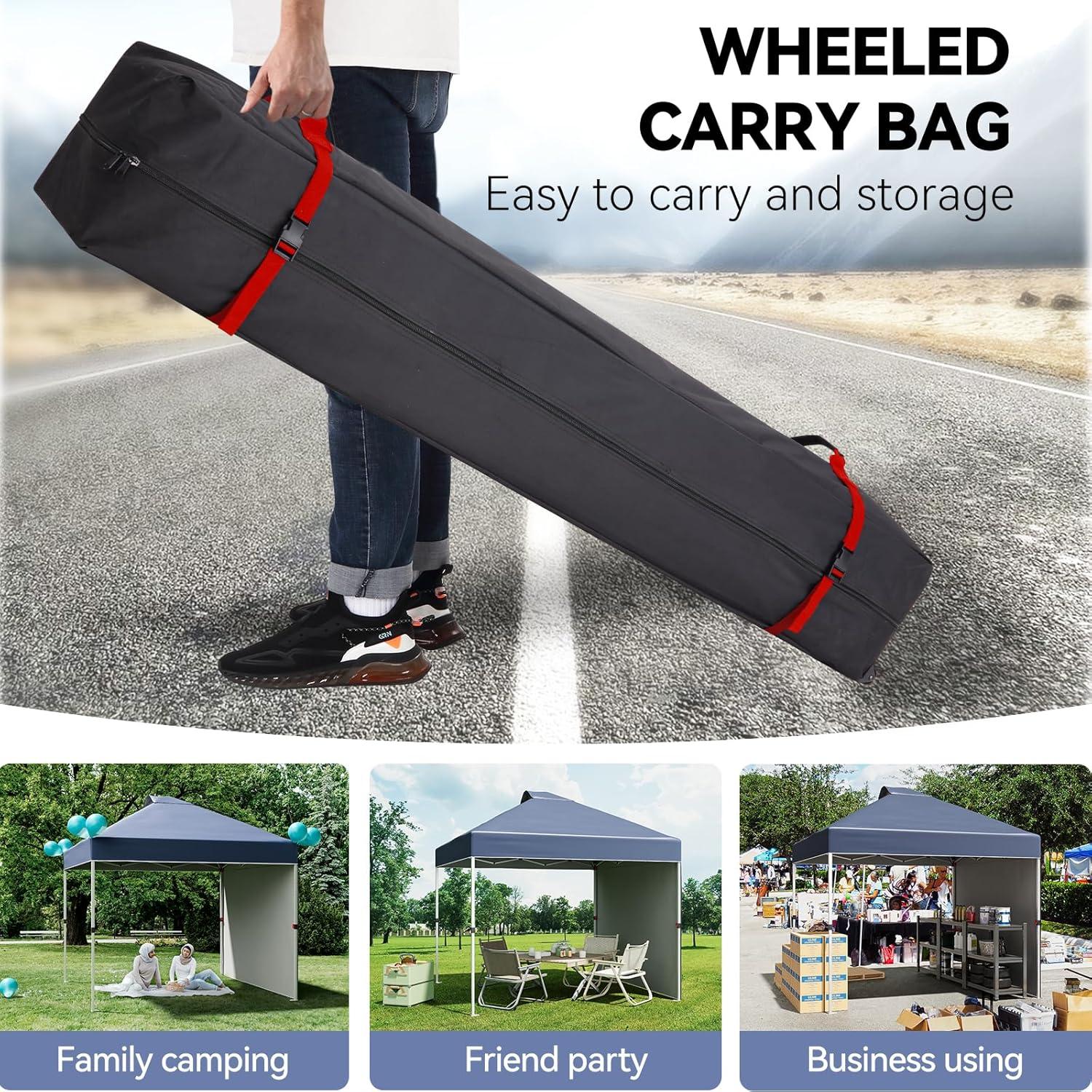 Carpa Plegable 3x3m GarveeLife con 1 Pared Lateral - Azul Marino