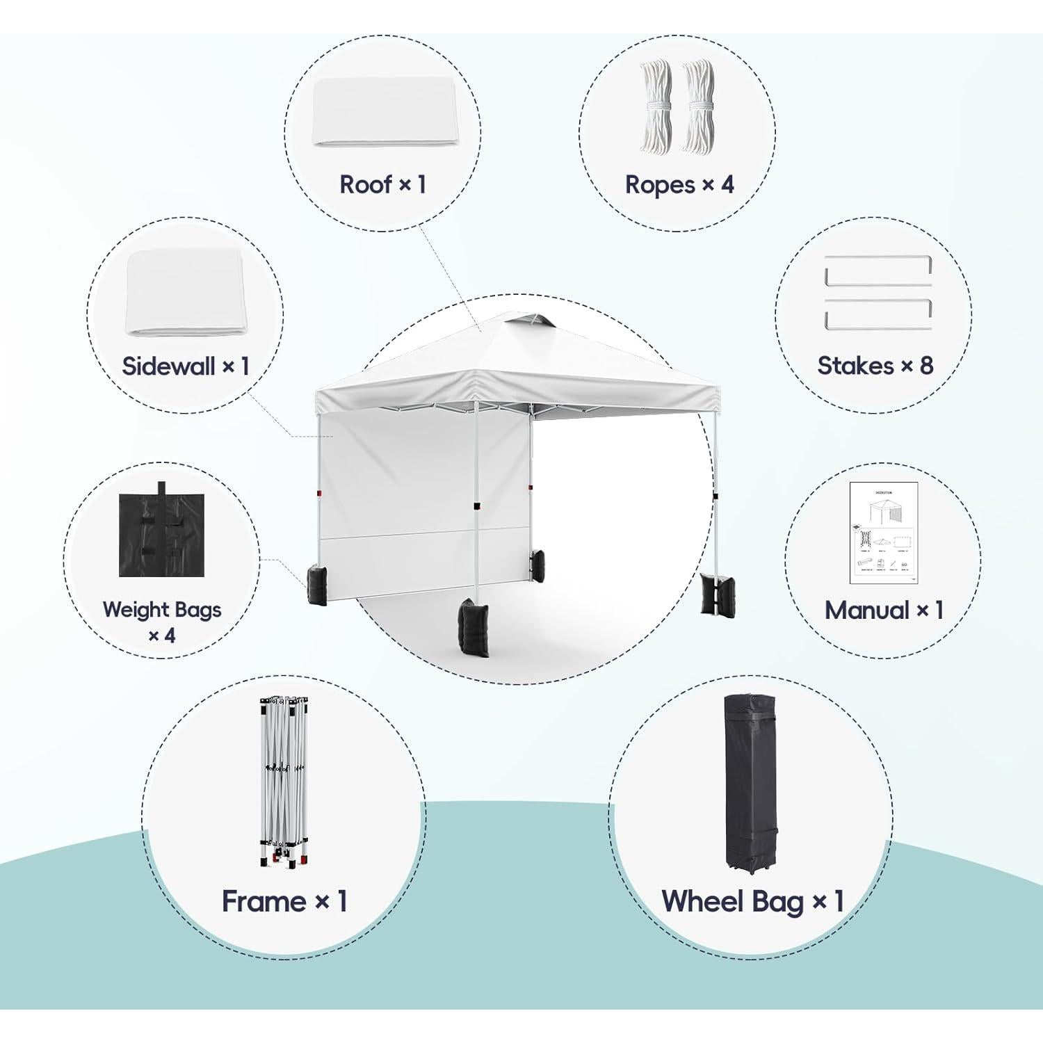Carpa Canopy Pop Up SPECILITE 3.05x3.05m Impermeable Blanca