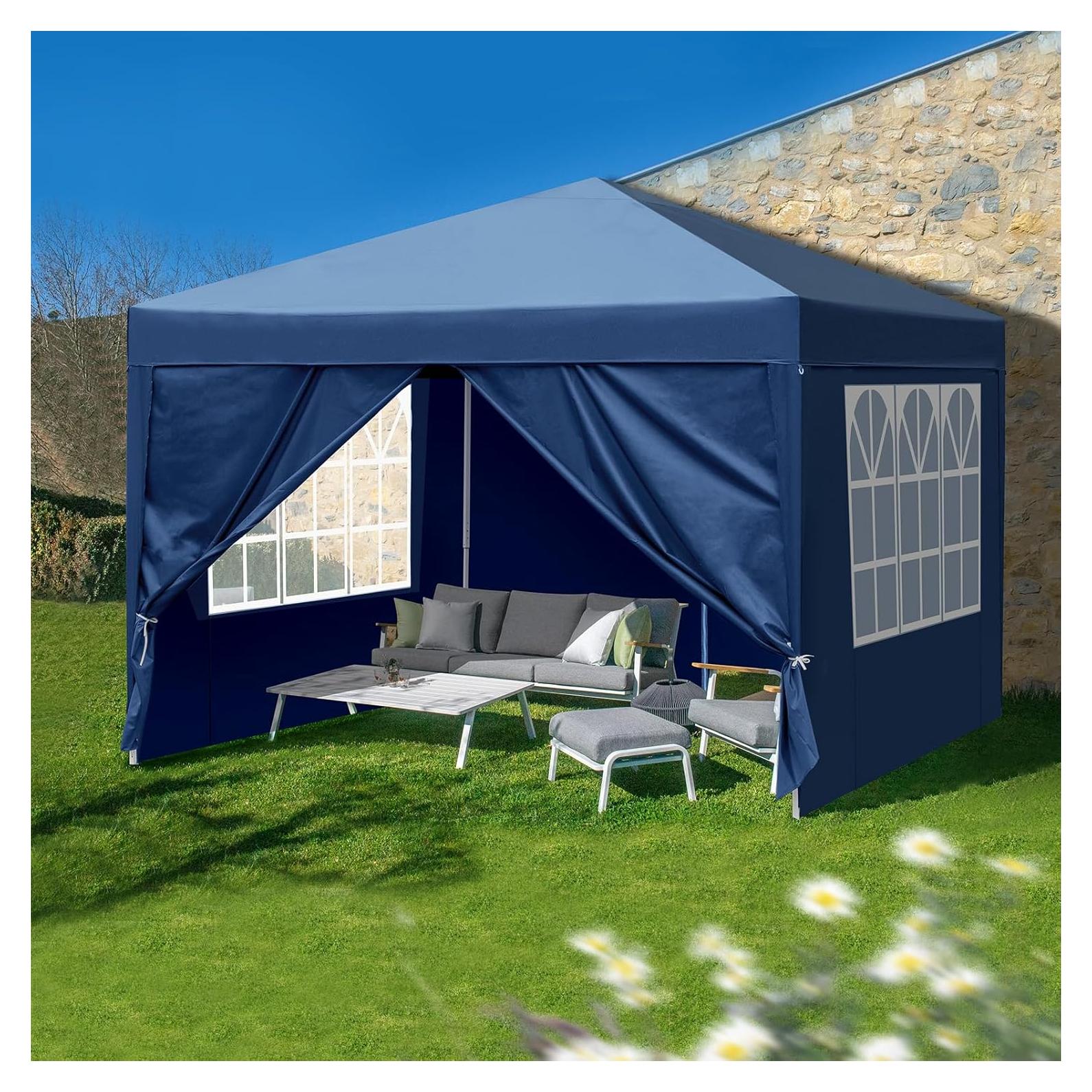 Carpa Camping Plegable Yotefe 3x3m Impermeable Azul