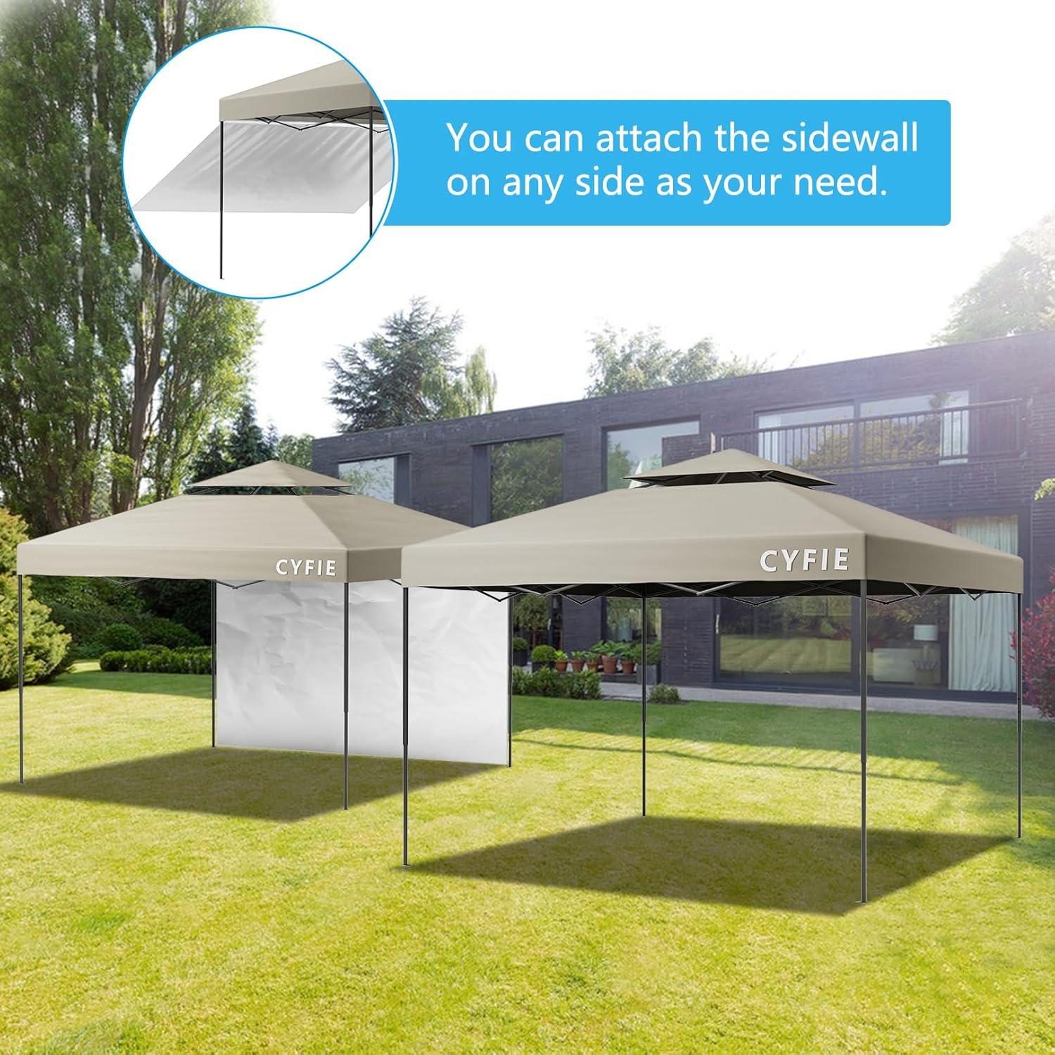 Carpa Plegable 10x10 Cyfie Impermeable con Pared Lateral