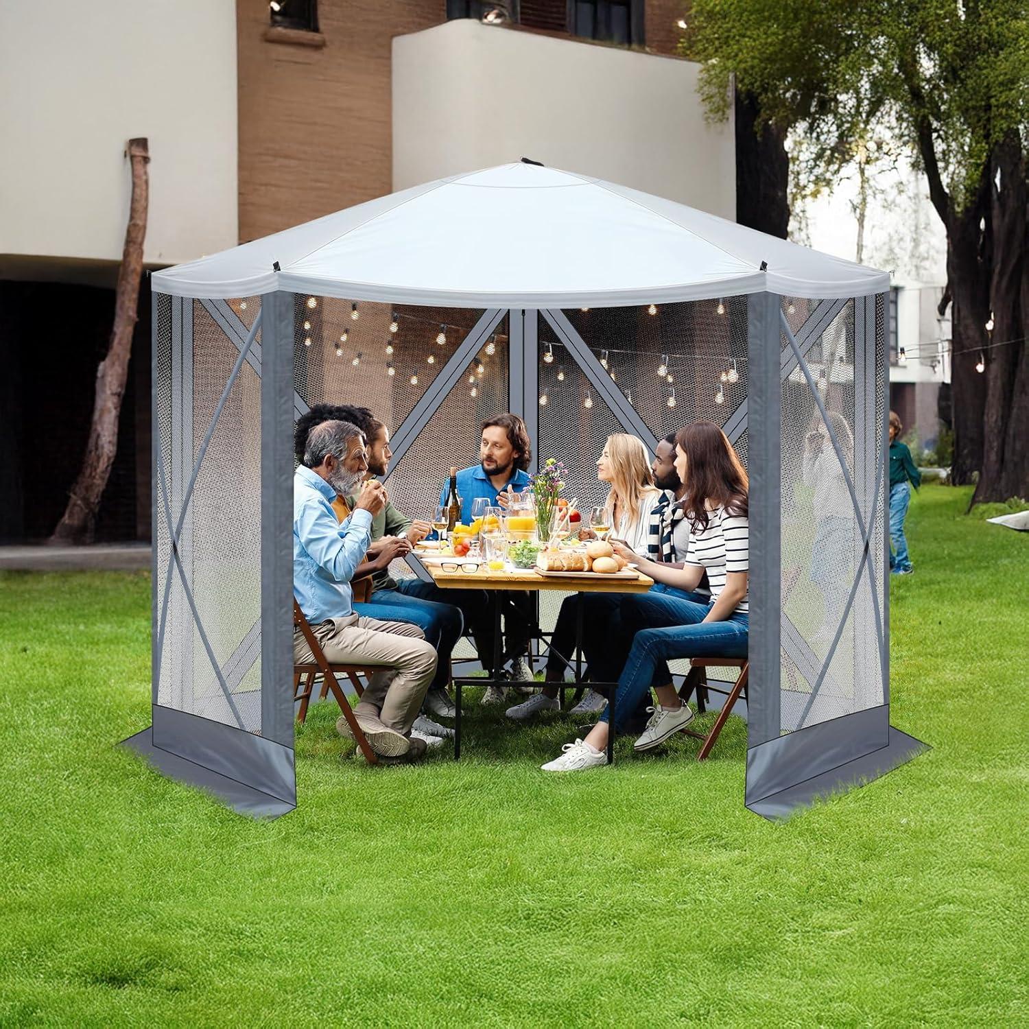 Carpa Plegable 3x3m ATGHYURT Impermeable con Paredes de Malla