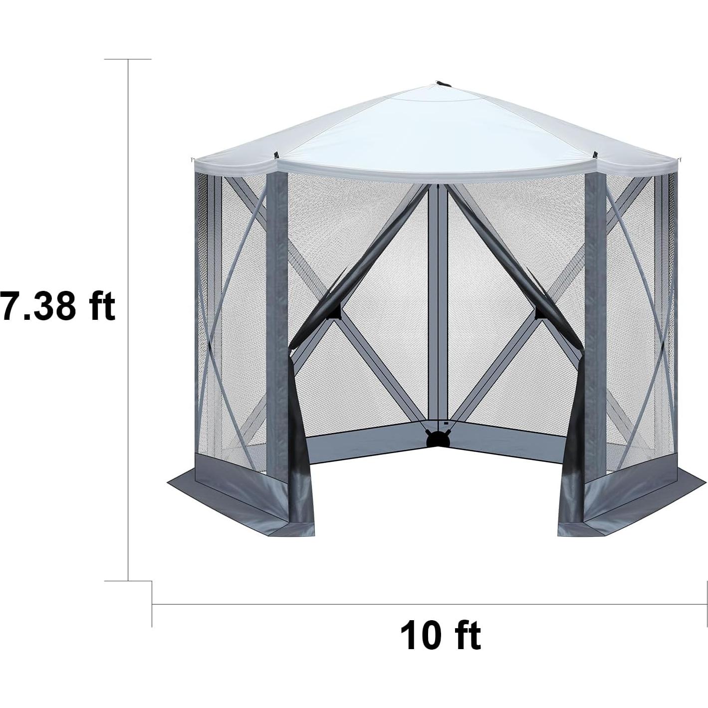 Carpa Plegable 3x3m ATGHYURT Impermeable con Paredes de Malla