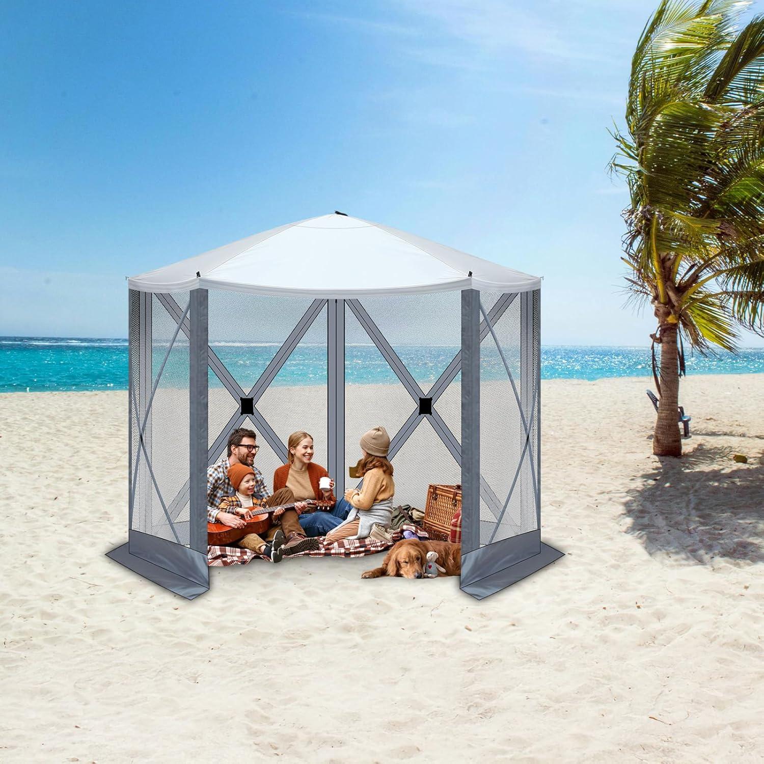 Carpa Plegable 3x3m ATGHYURT Impermeable con Paredes de Malla
