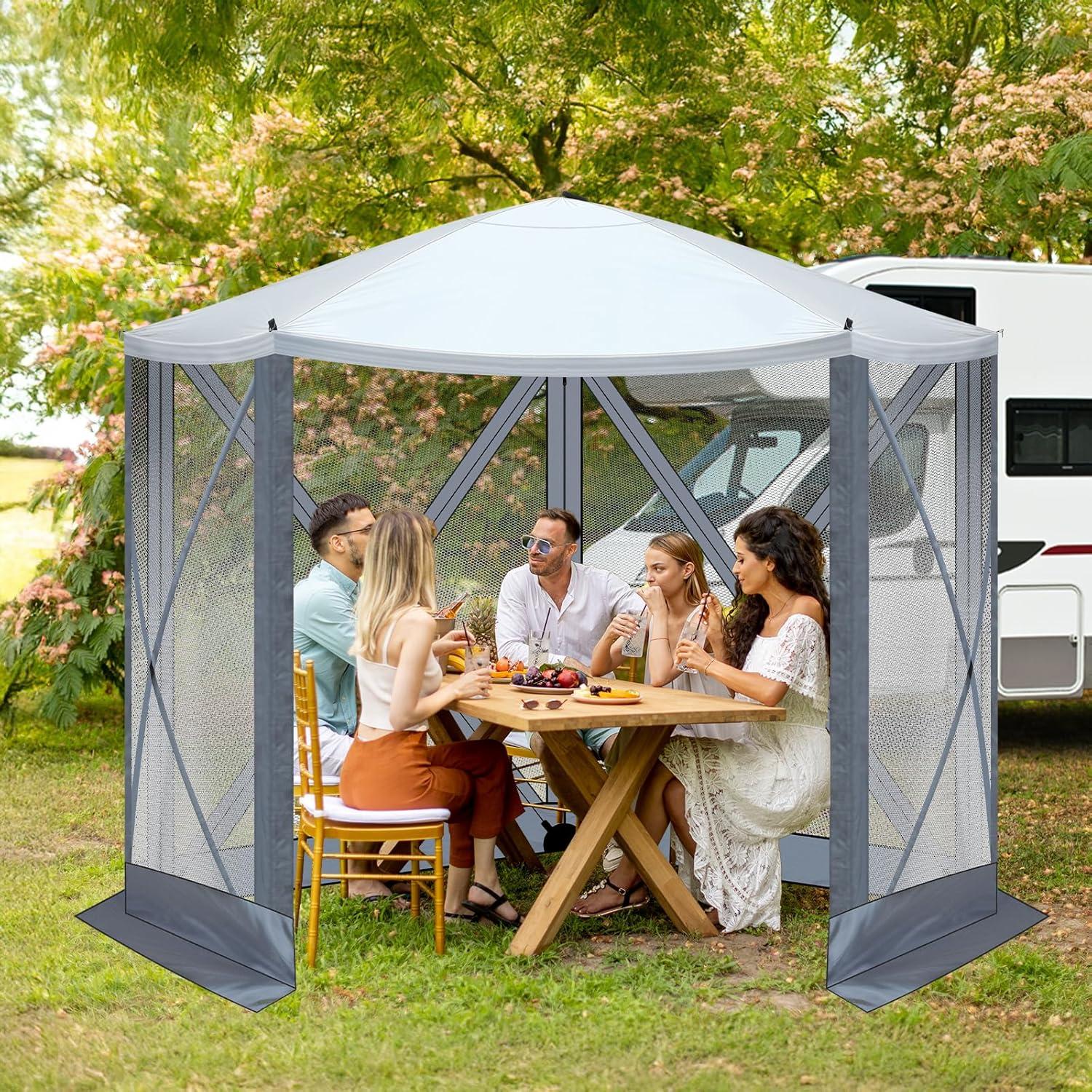 Carpa Plegable 3x3m ATGHYURT Impermeable con Paredes de Malla