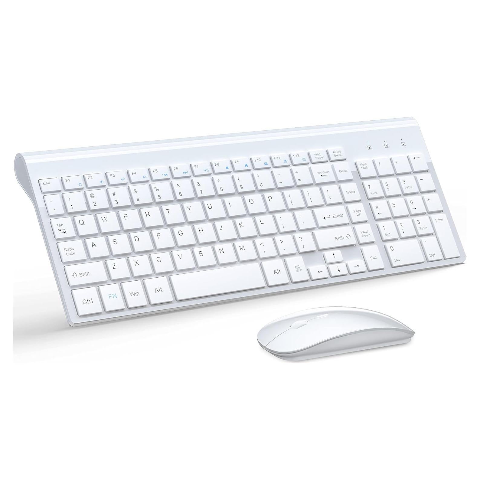 Combo Teclado y Ratón Inalámbrico TopMate KM9000 Blanco