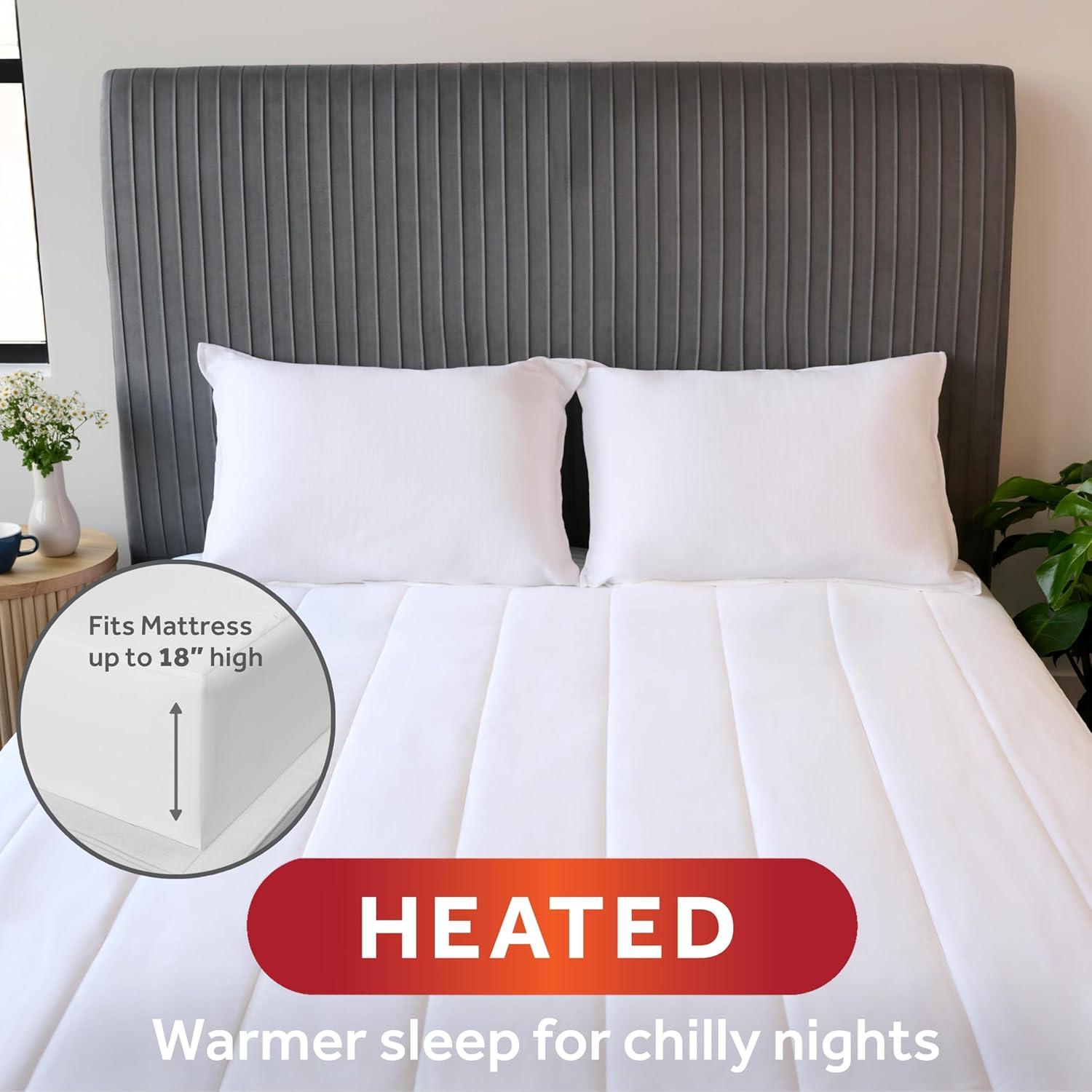 Protector de colchón calefaccionado Sunbeam individual 99x191 cm