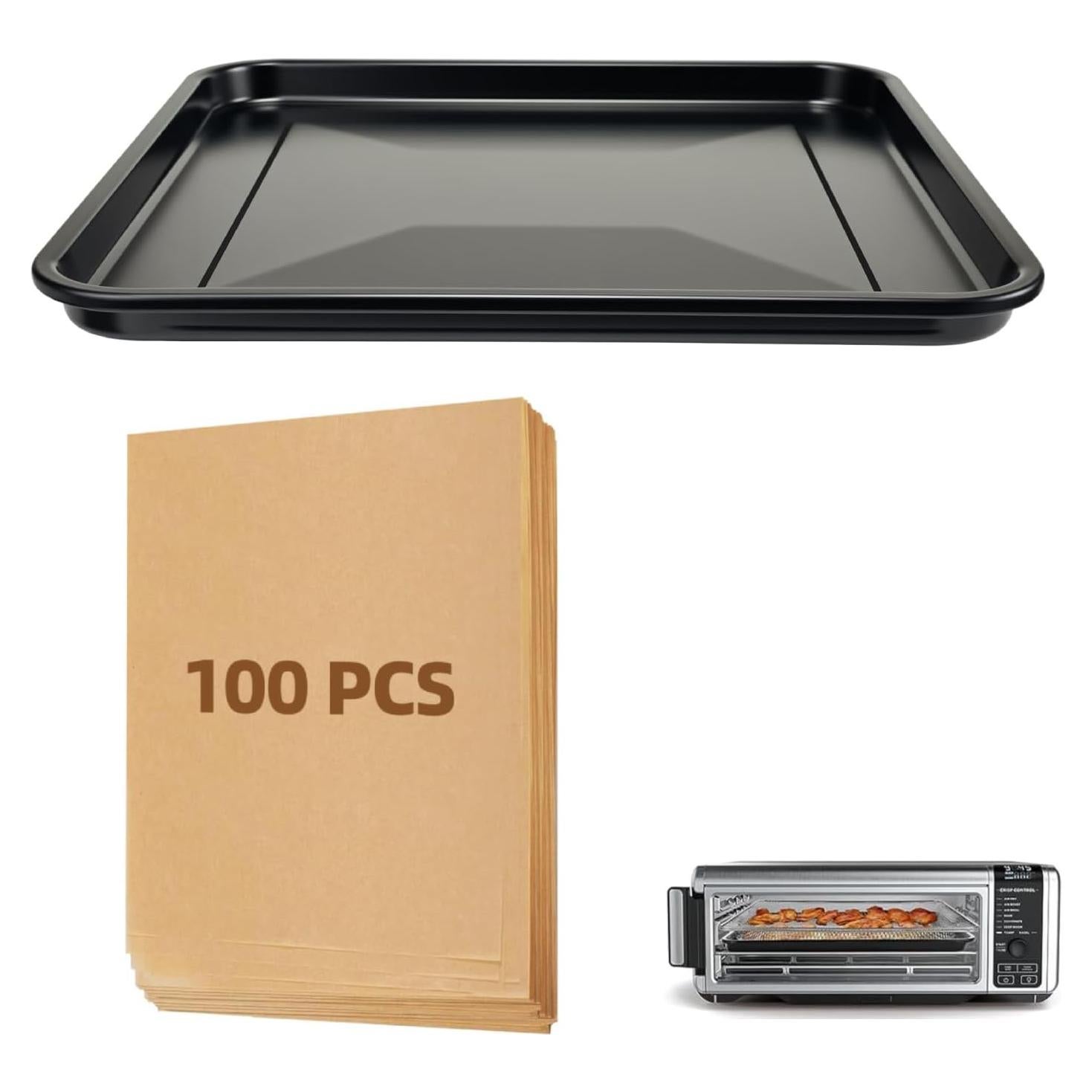 Bandeja para Hornear Ninja Foodi SP101 + 100 Forros Antiadh.