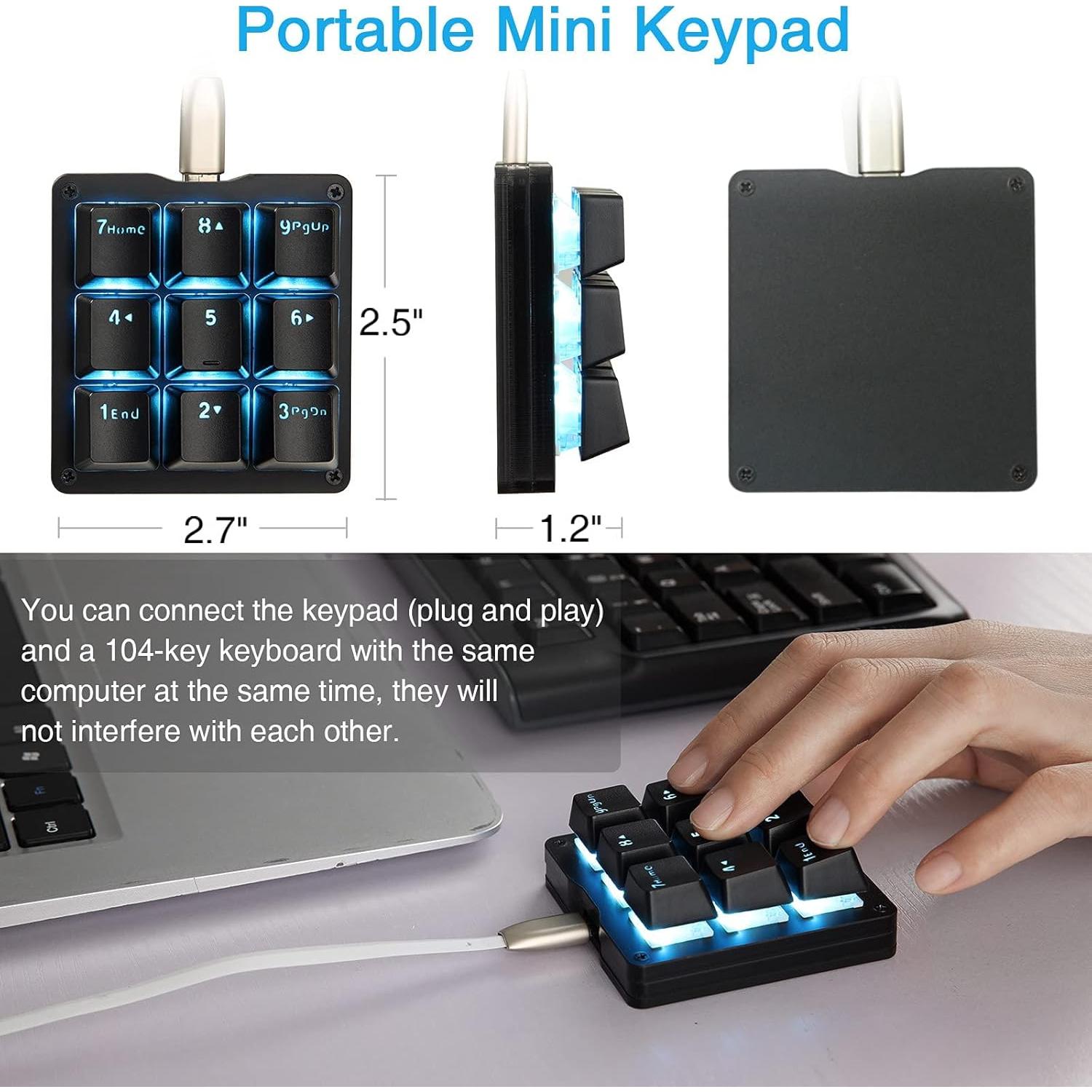 Teclado Numérico Mecánico Koolertron Retroiluminado LED