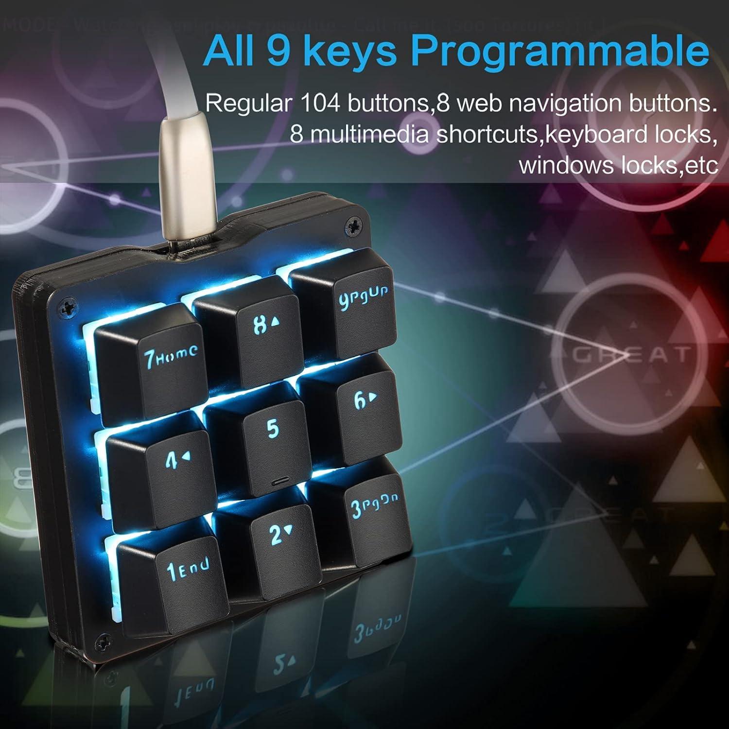 Teclado Numérico Mecánico Koolertron Retroiluminado LED