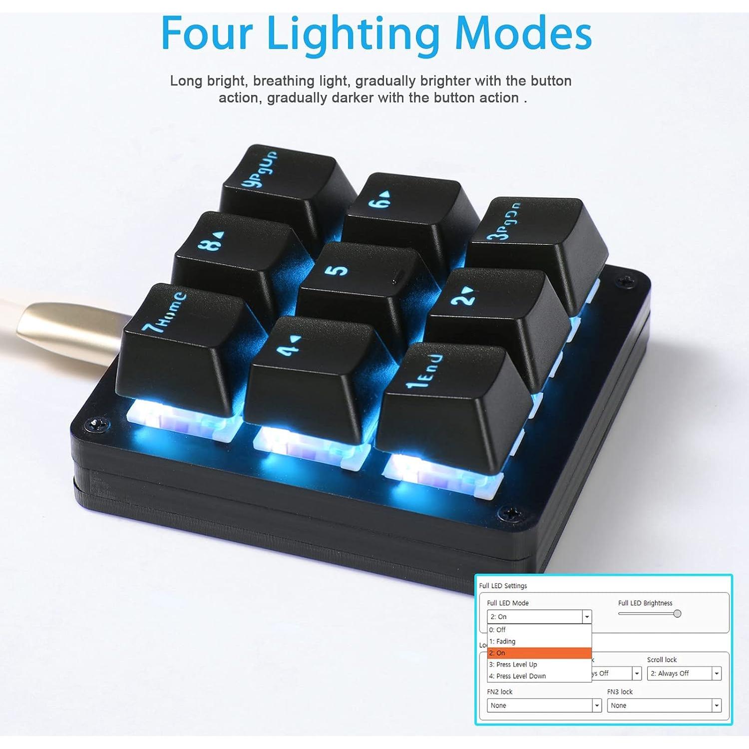 Teclado Numérico Mecánico Koolertron Retroiluminado LED