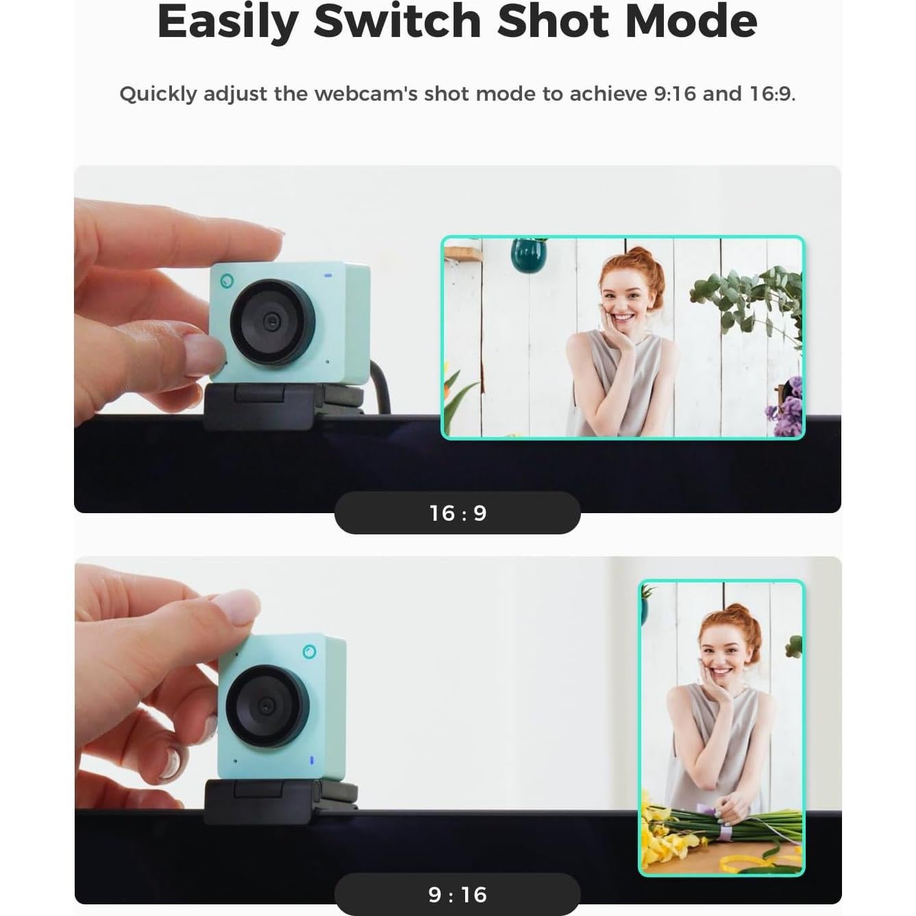Cámara Web OBSBOT Meet SE 1080P 100FPS AI Verde Aurora