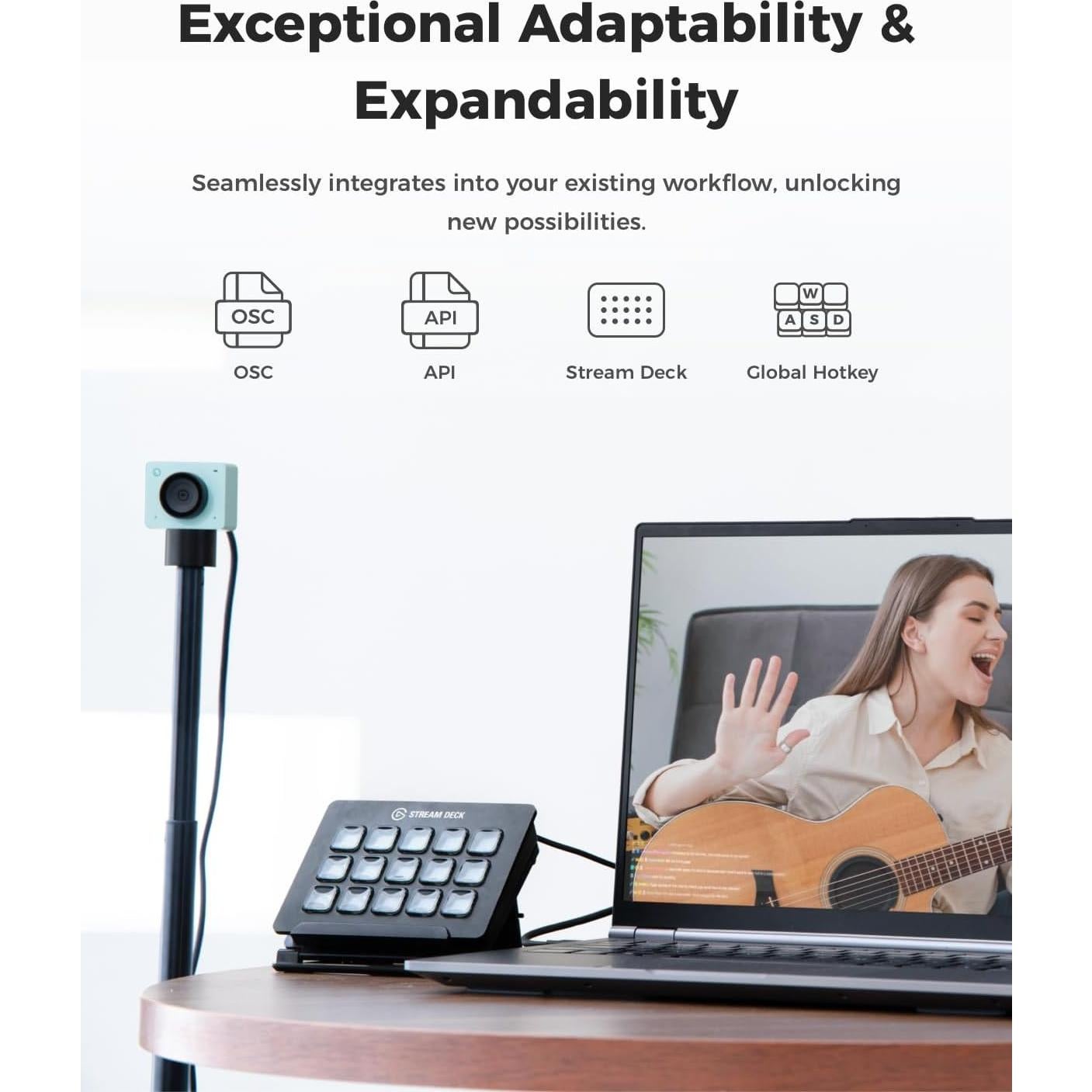 Cámara Web OBSBOT Meet SE 1080P 100FPS AI Verde Aurora