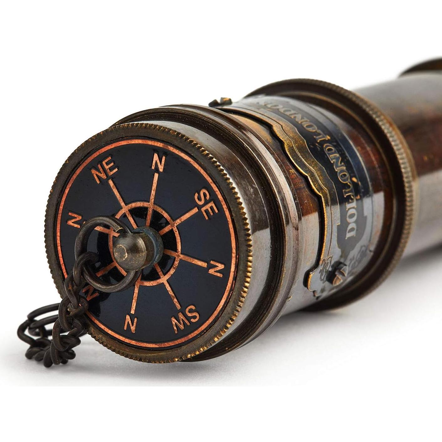 Telescopio Vintage Hecho a Mano Super7One 38 cm Latón