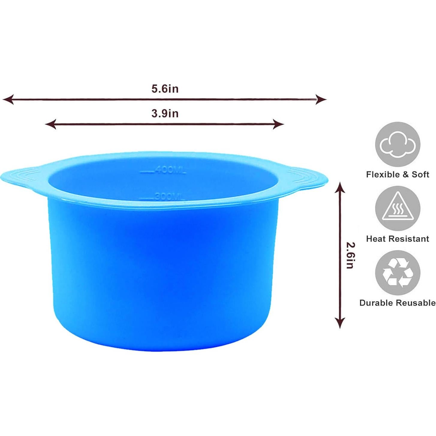 Forro de cera de silicona LEISENOR 14 oz azul + 50 palitos