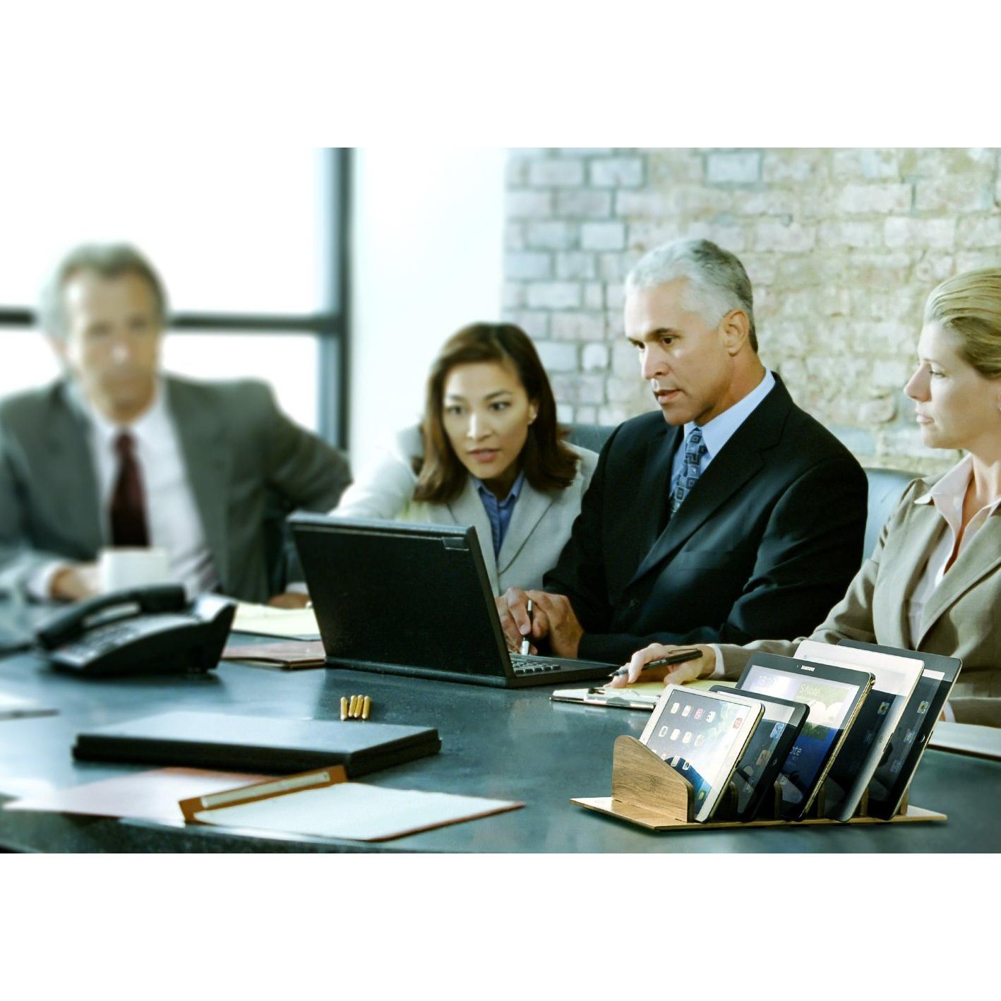 Estación de Carga de Bambú Prosumer's Choice para 5 Dispositivos