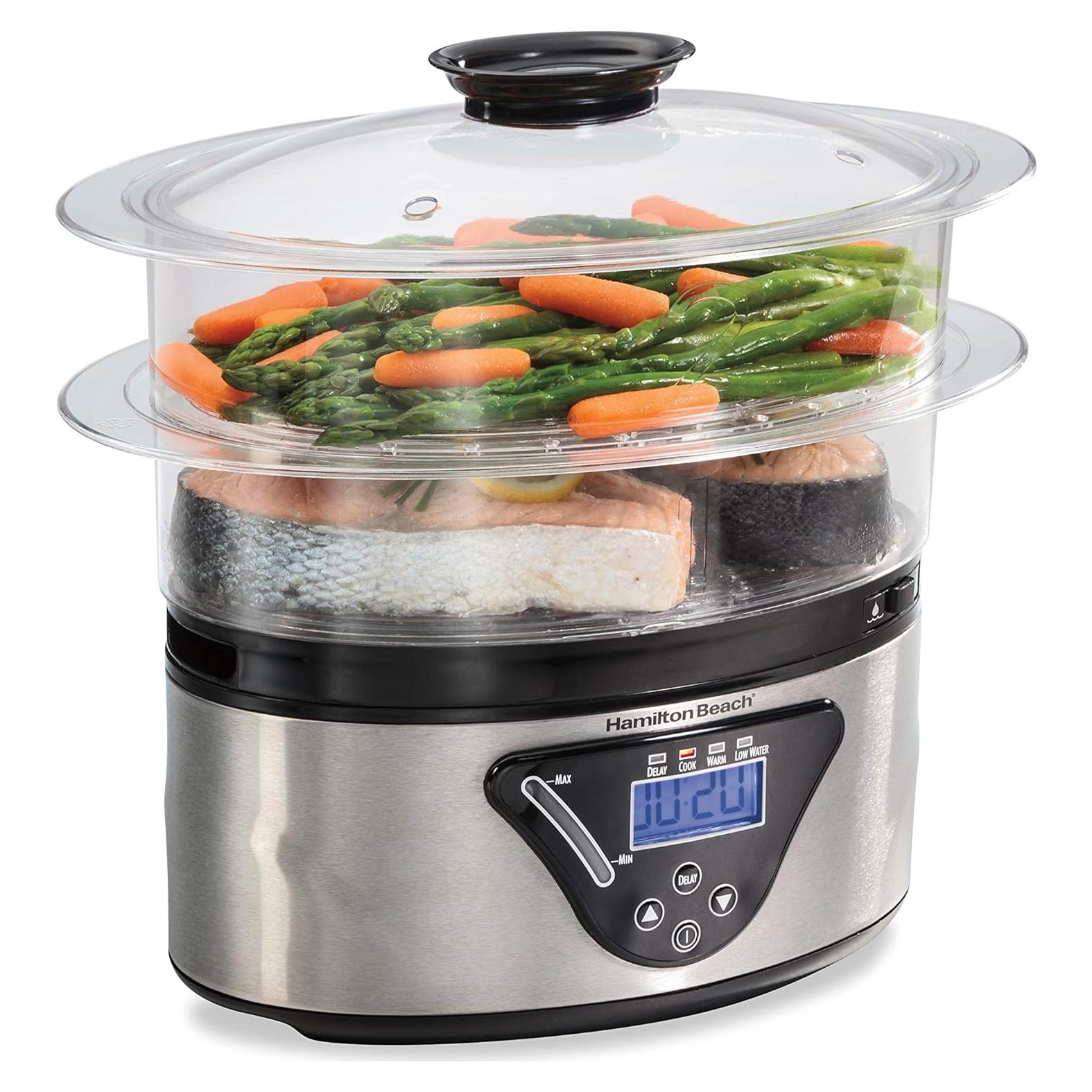 Cocedor Digital Hamilton Beach 5.5L con Tazones Apilables