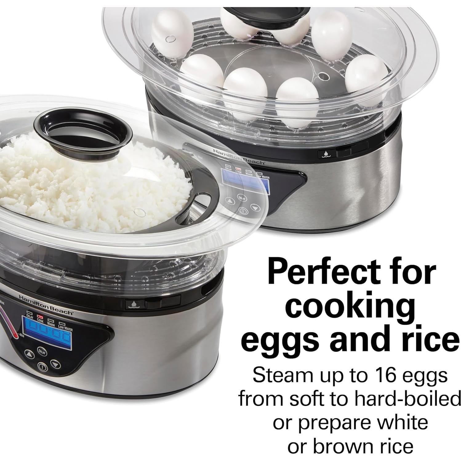 Cocedor Digital Hamilton Beach 5.5L con Tazones Apilables