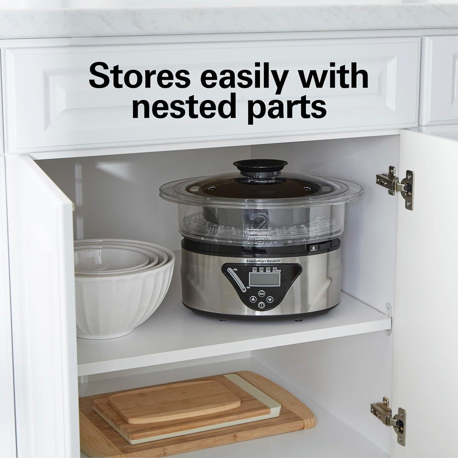 Cocedor Digital Hamilton Beach 5.5L con Tazones Apilables