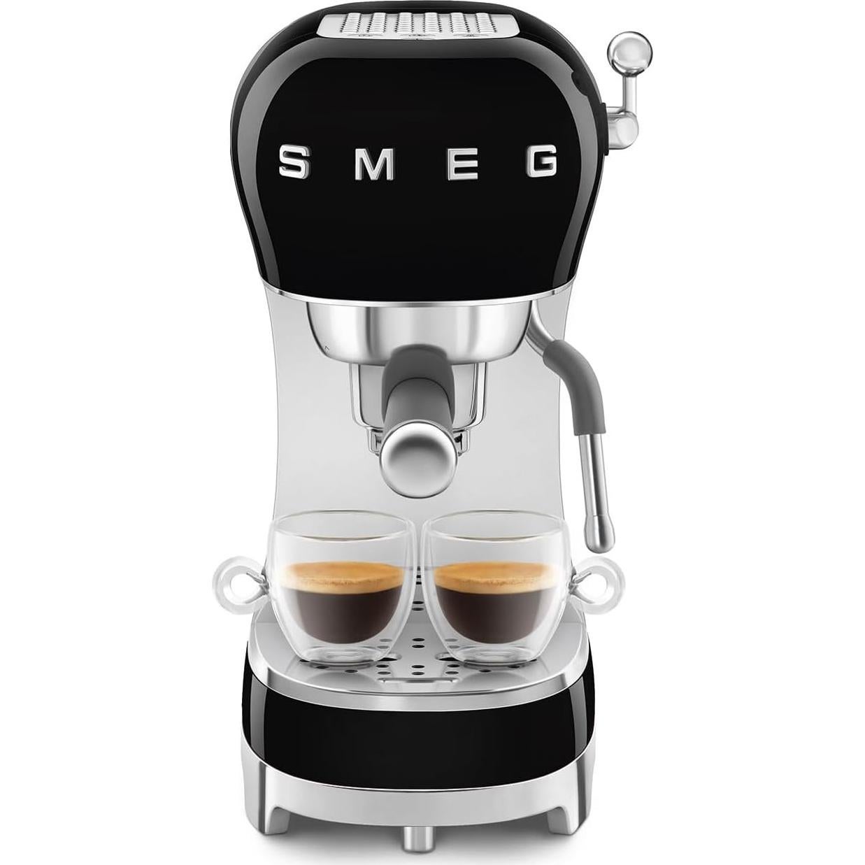 Máquina de Espresso Manual Smeg ECF02 15 Bares Negro