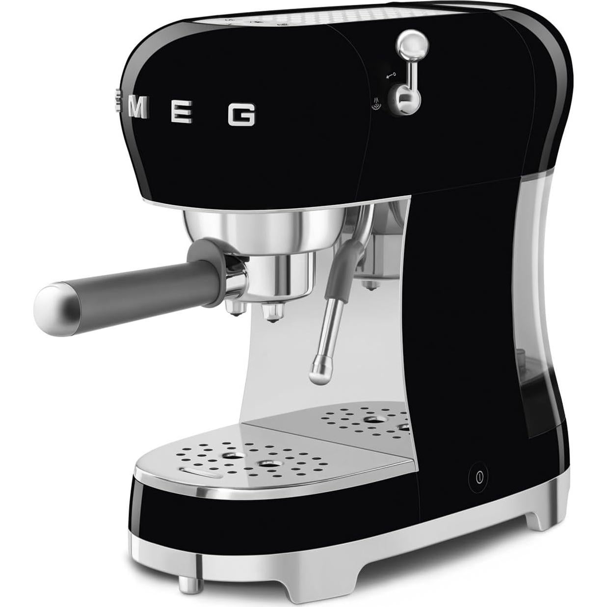 Máquina de Espresso Manual Smeg ECF02 15 Bares Negro