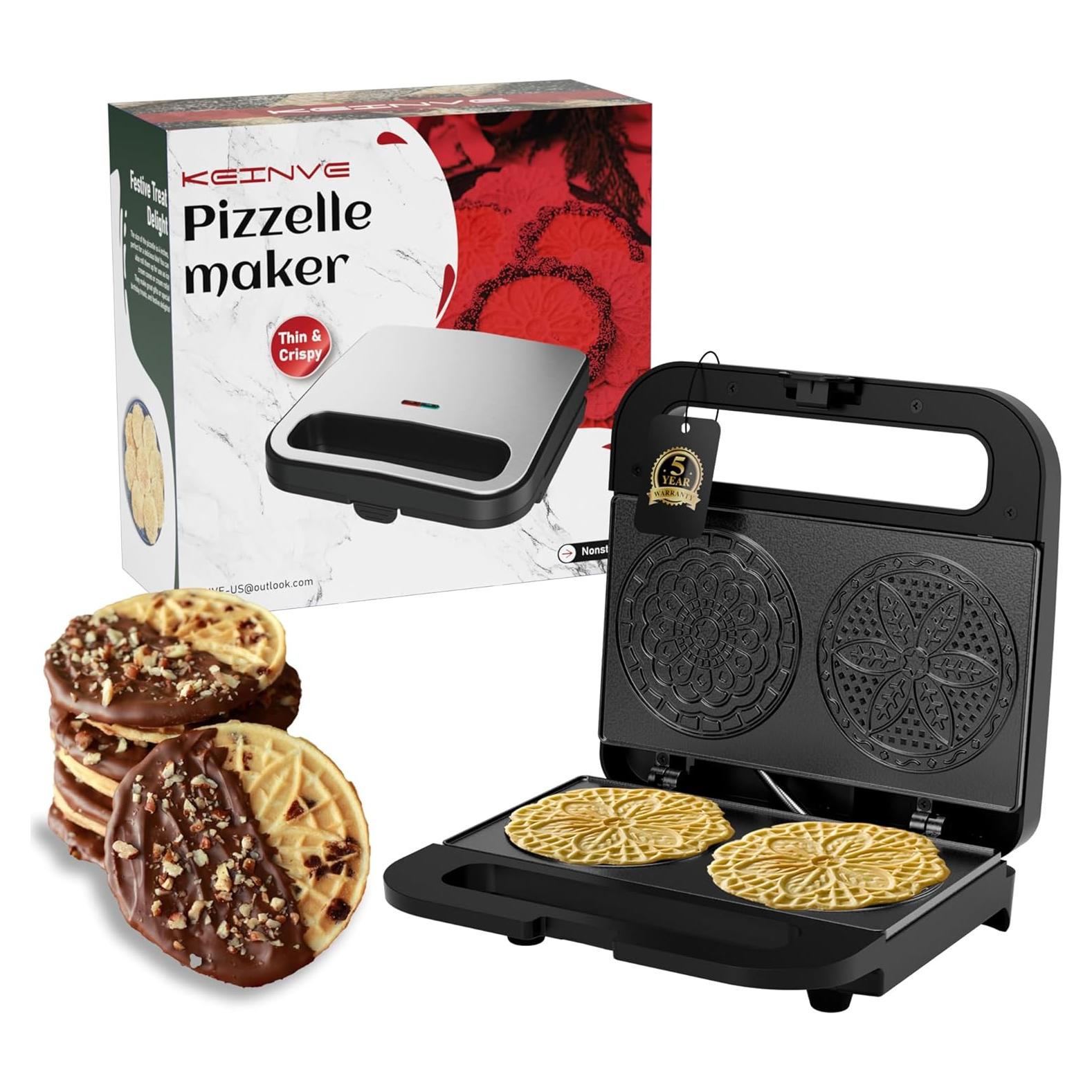 Máquina para Hacer Pizzelle KEINVE Revestimiento Cerámico 10 cm
