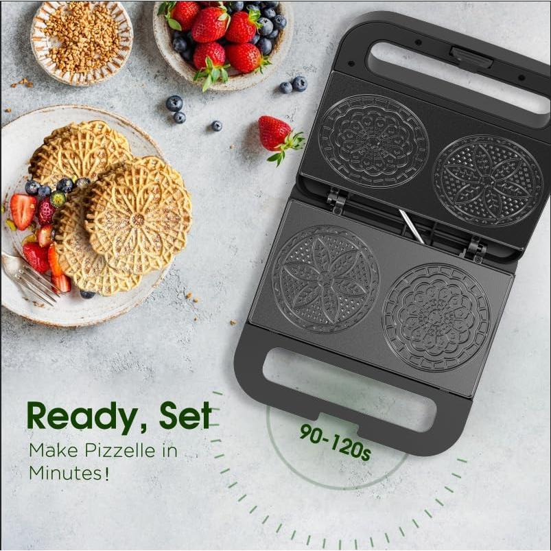 Máquina para Hacer Pizzelle KEINVE Revestimiento Cerámico 10 cm