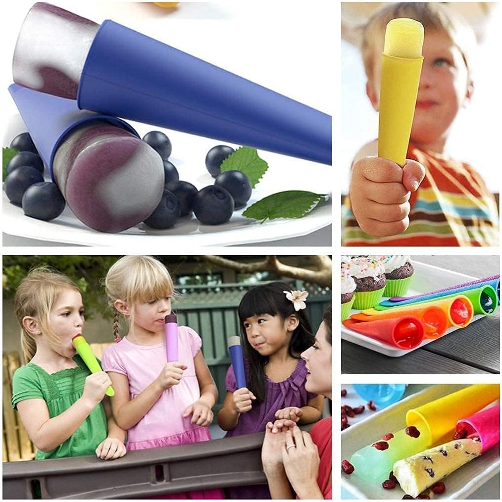 Moldes de Paletas de Silicona iNeibo - Set de 10 - Grado Alimenticio