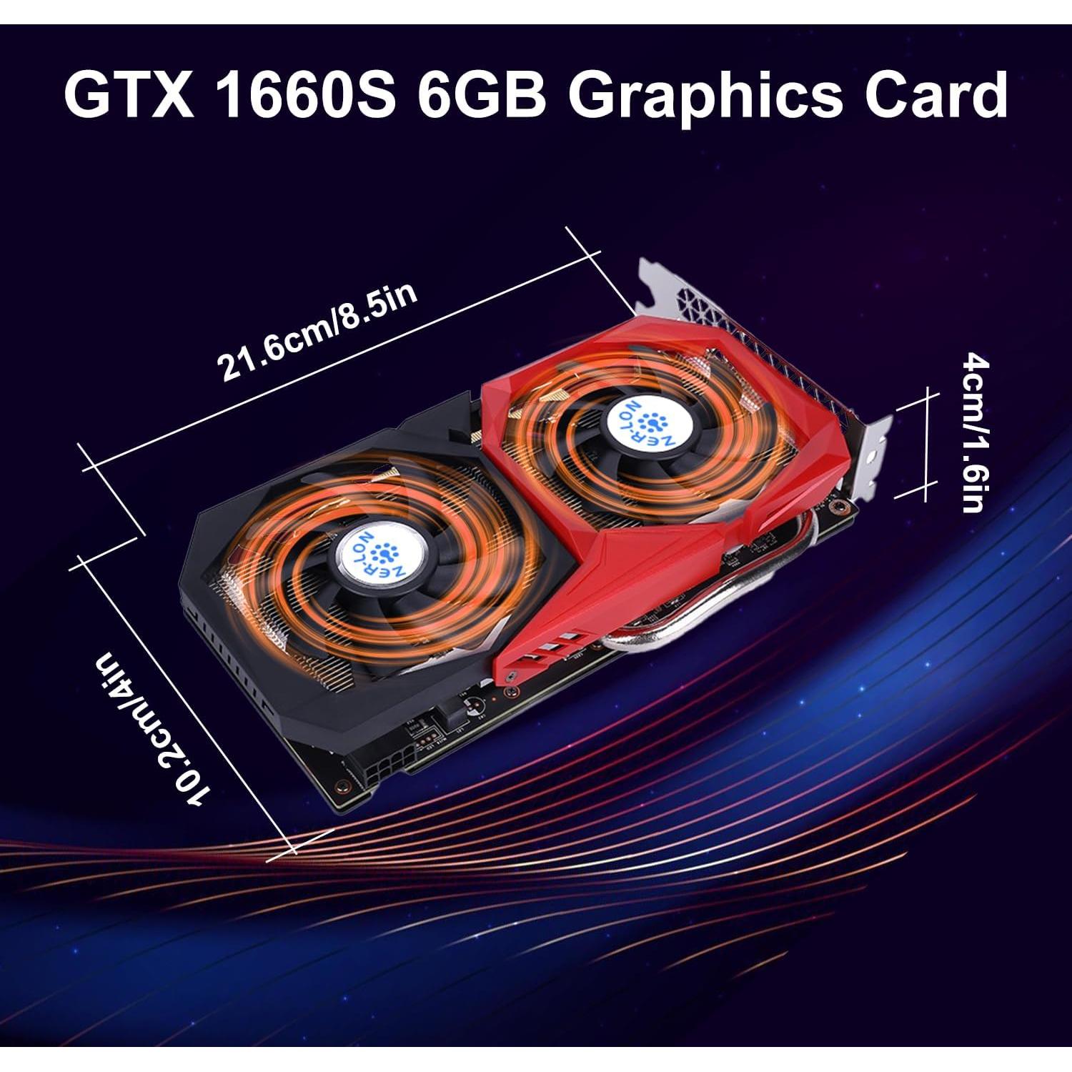 Tarjeta Gráfica ZER-LON GeForce GTX 1660 Super 6GB 4K