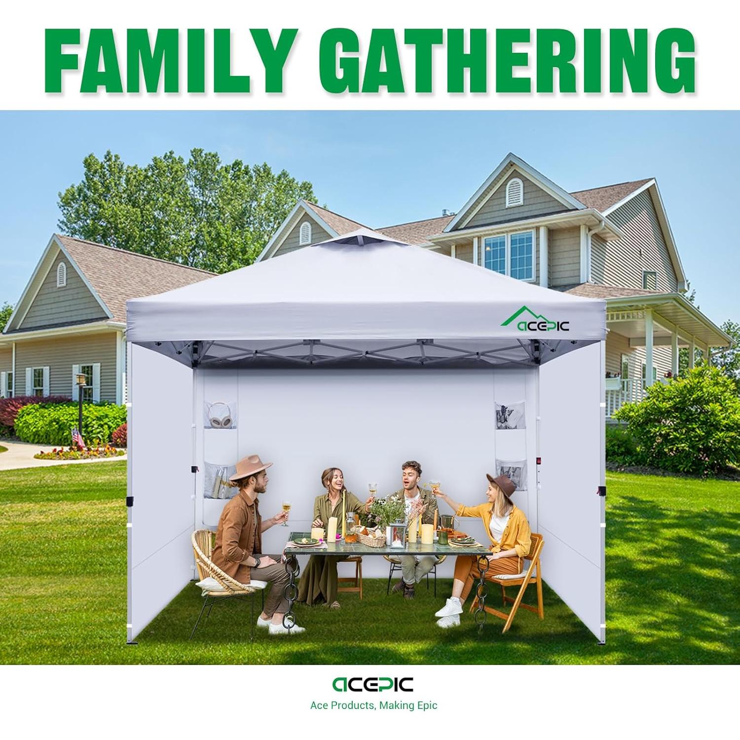 Paredes Laterales para Carpa 10x10 Acepic, Impermeables UV