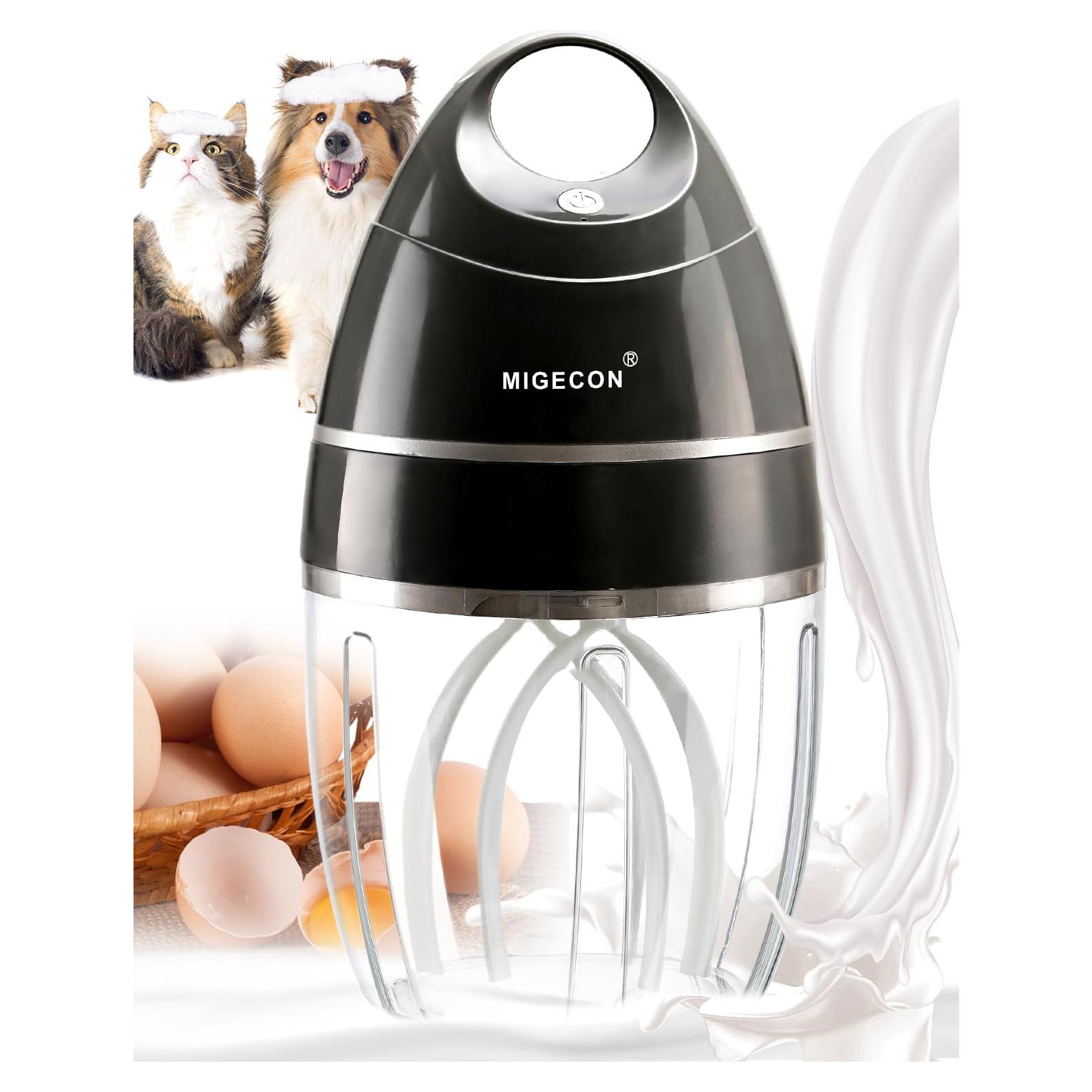 Batidora de Pie Eléctrica MIGECON 0.9L Gris Oscuro Recargable