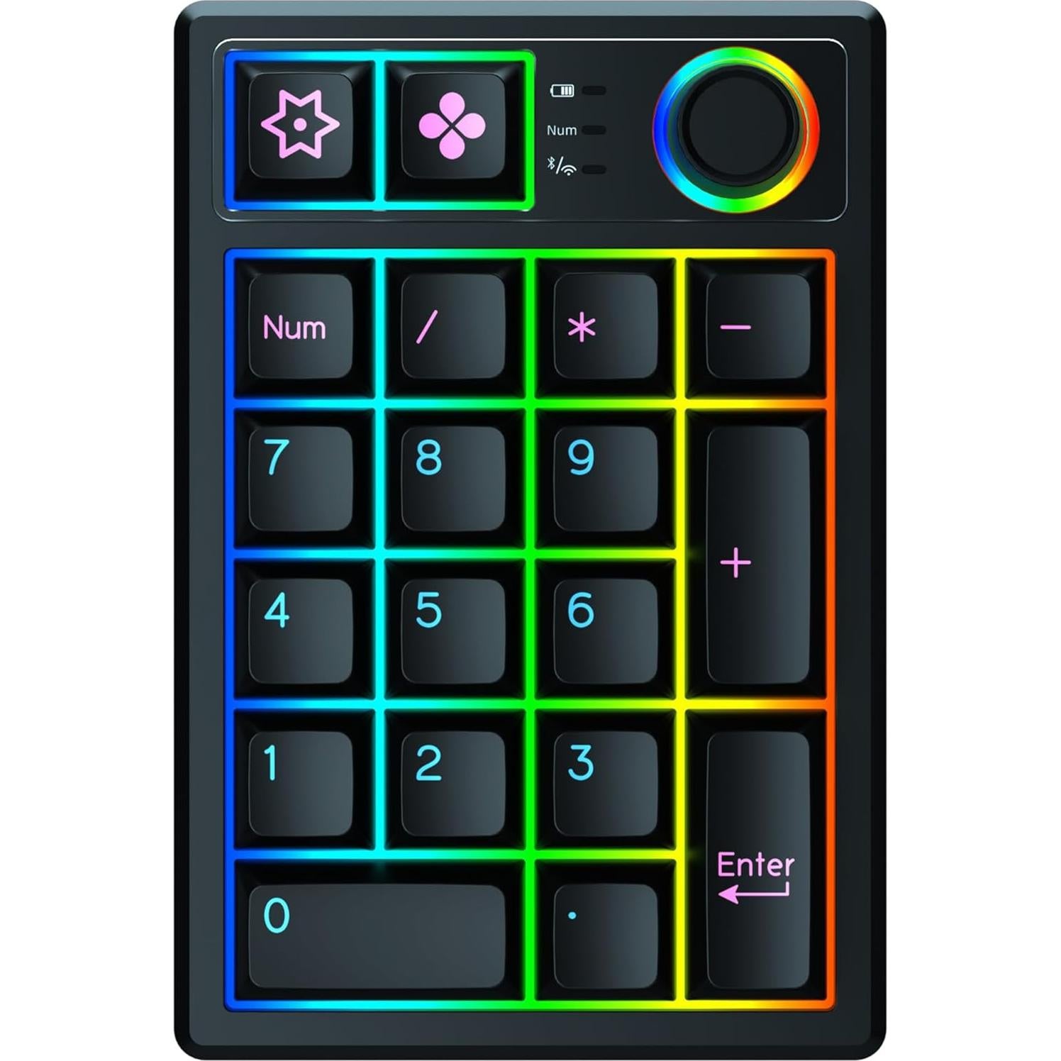 Teclado Numérico Inalámbrico K19 Bluetooth RGB 331g