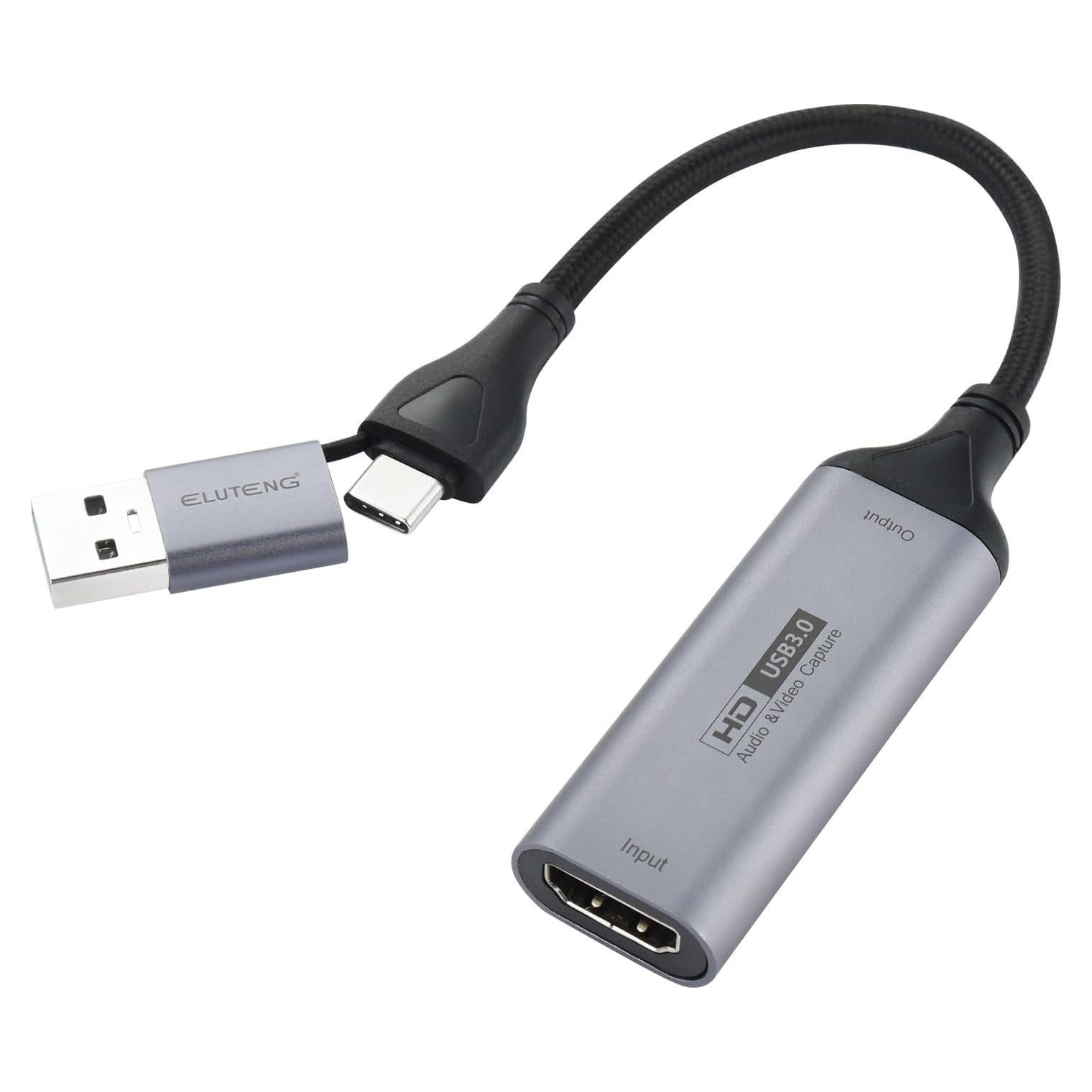 Tarjeta de Captura ELUTENG 4K HDMI a 1080P USB-C/USB-A