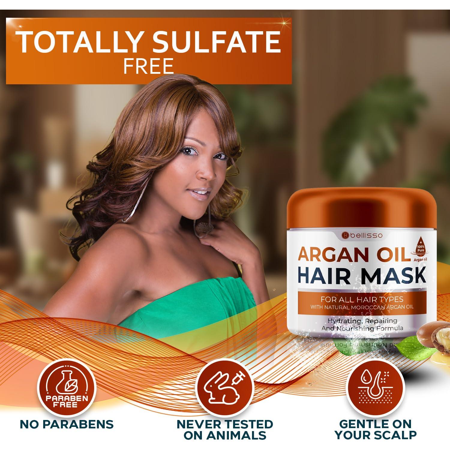 Mascarilla Hidratante Bellisso Aceite de Argán 308g - Cabello Seco