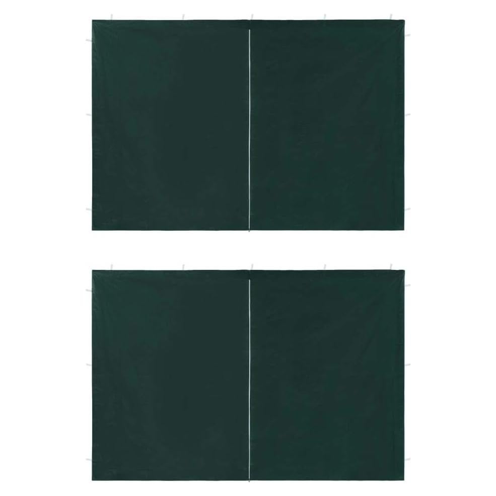 Canopy Tent,Canopy Tent with sidewalls,Party Tent Sidewall 2 pcs with Zipper PE GreenSuitable for Outdoor, Event Parties