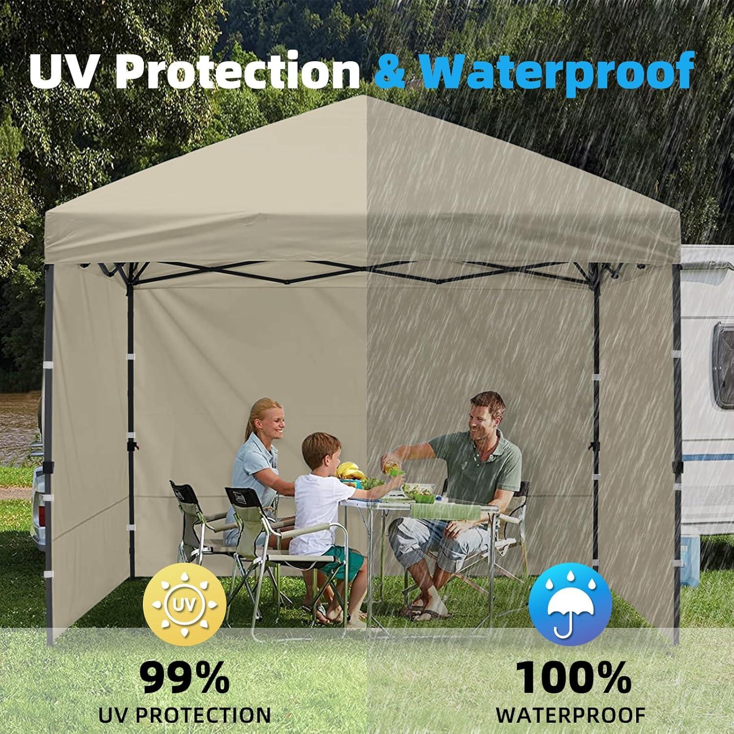 Pared Lateral Toldo Joramoy 10x10 Beige Impermeable UV