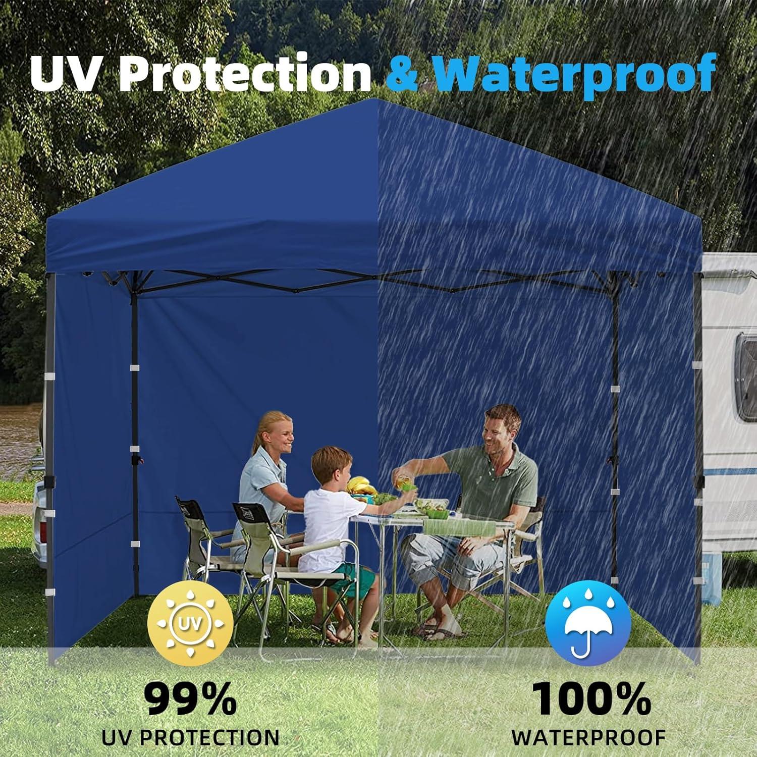 Pared Lateral Toldo Joramoy 10x10 Azul Impermeable UV